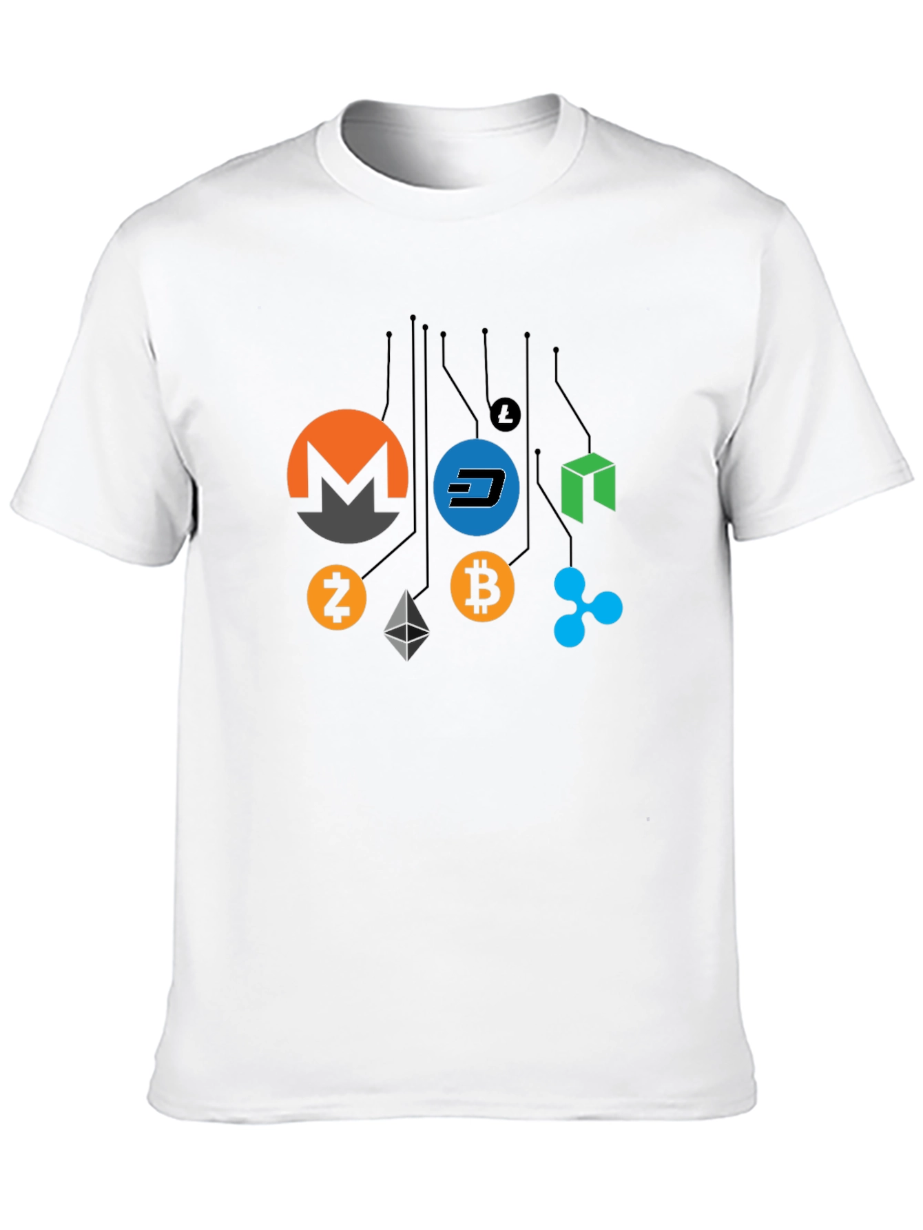 Cryptocurrency T-Shirt - Bitcoin Monero Dash