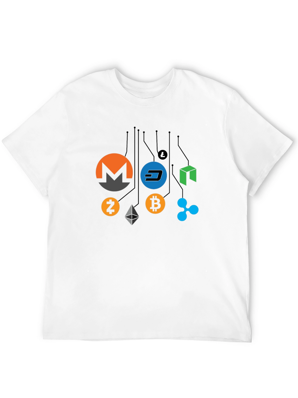Cryptocurrency T-Shirt - Bitcoin Monero Dash
