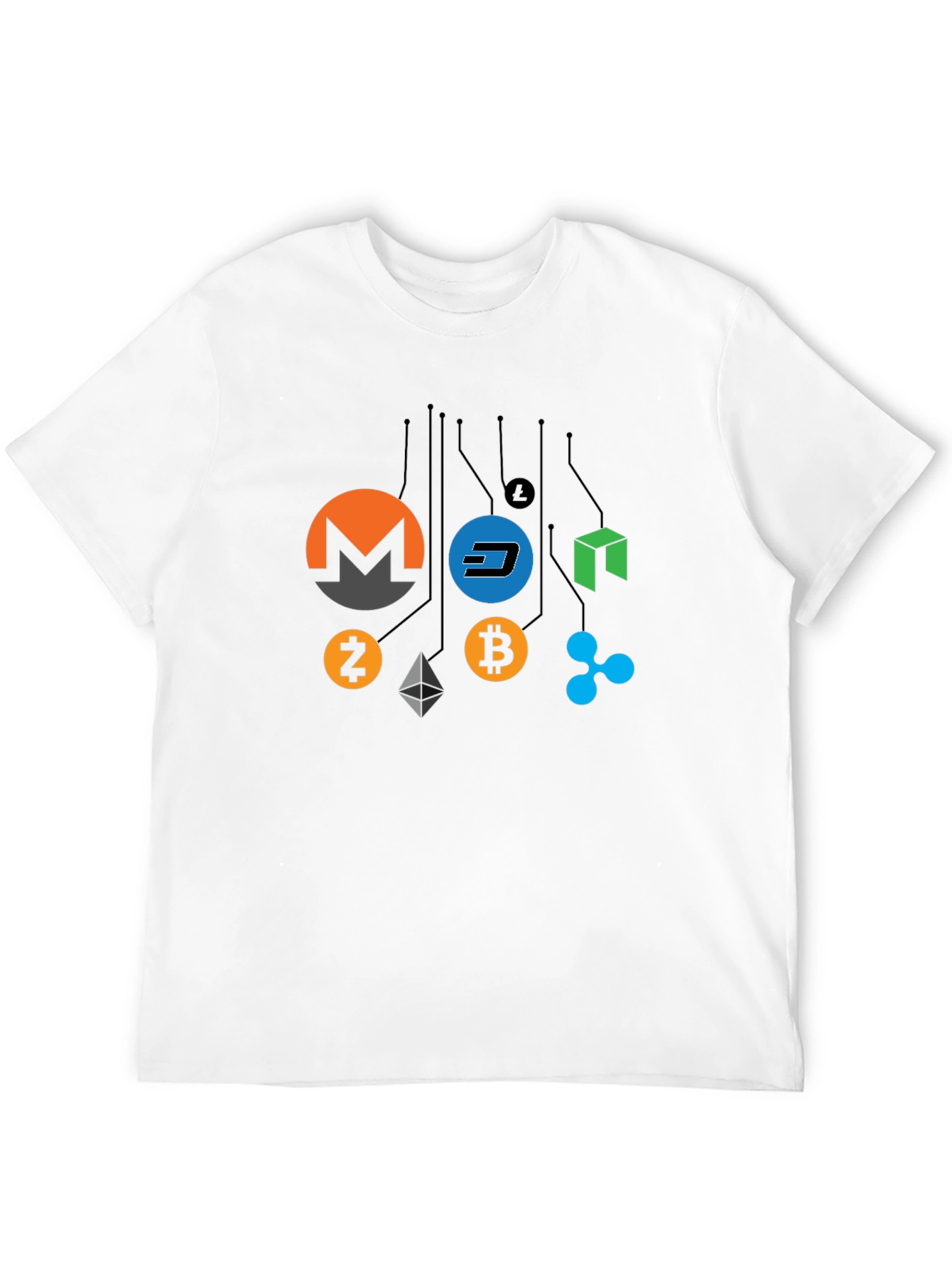 Cryptocurrency T-Shirt - Bitcoin Monero Dash