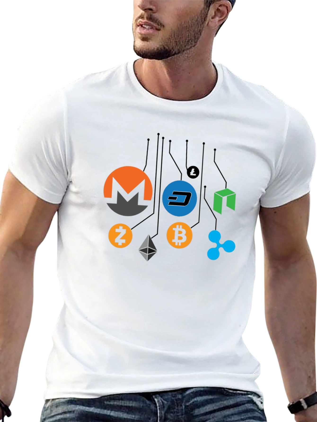 Cryptocurrency T-Shirt - Bitcoin Monero Dash