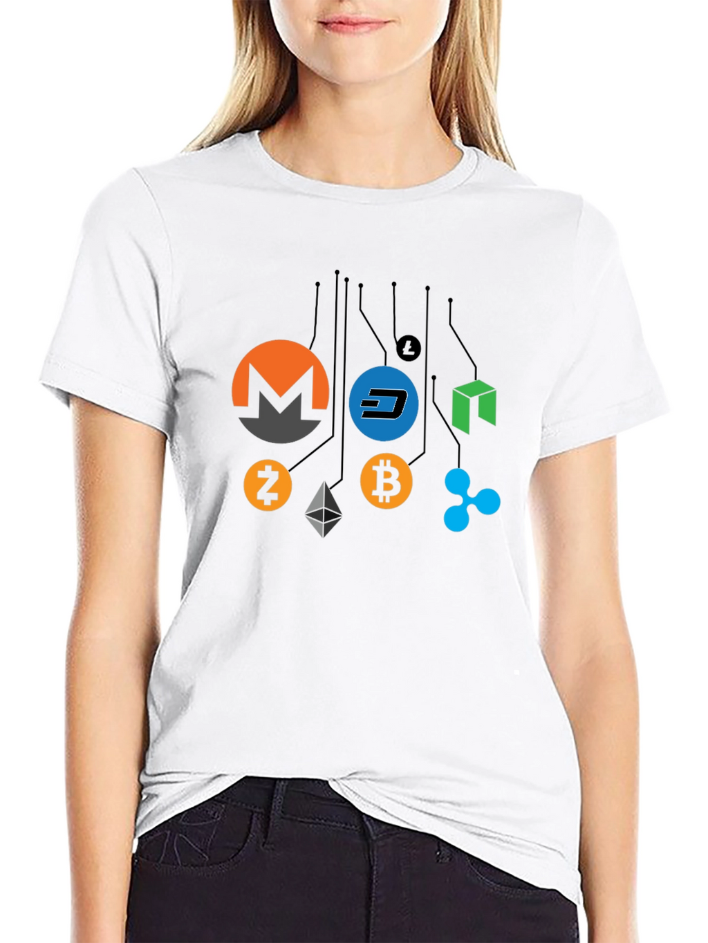 Cryptocurrency T-Shirt - Bitcoin Monero Dash