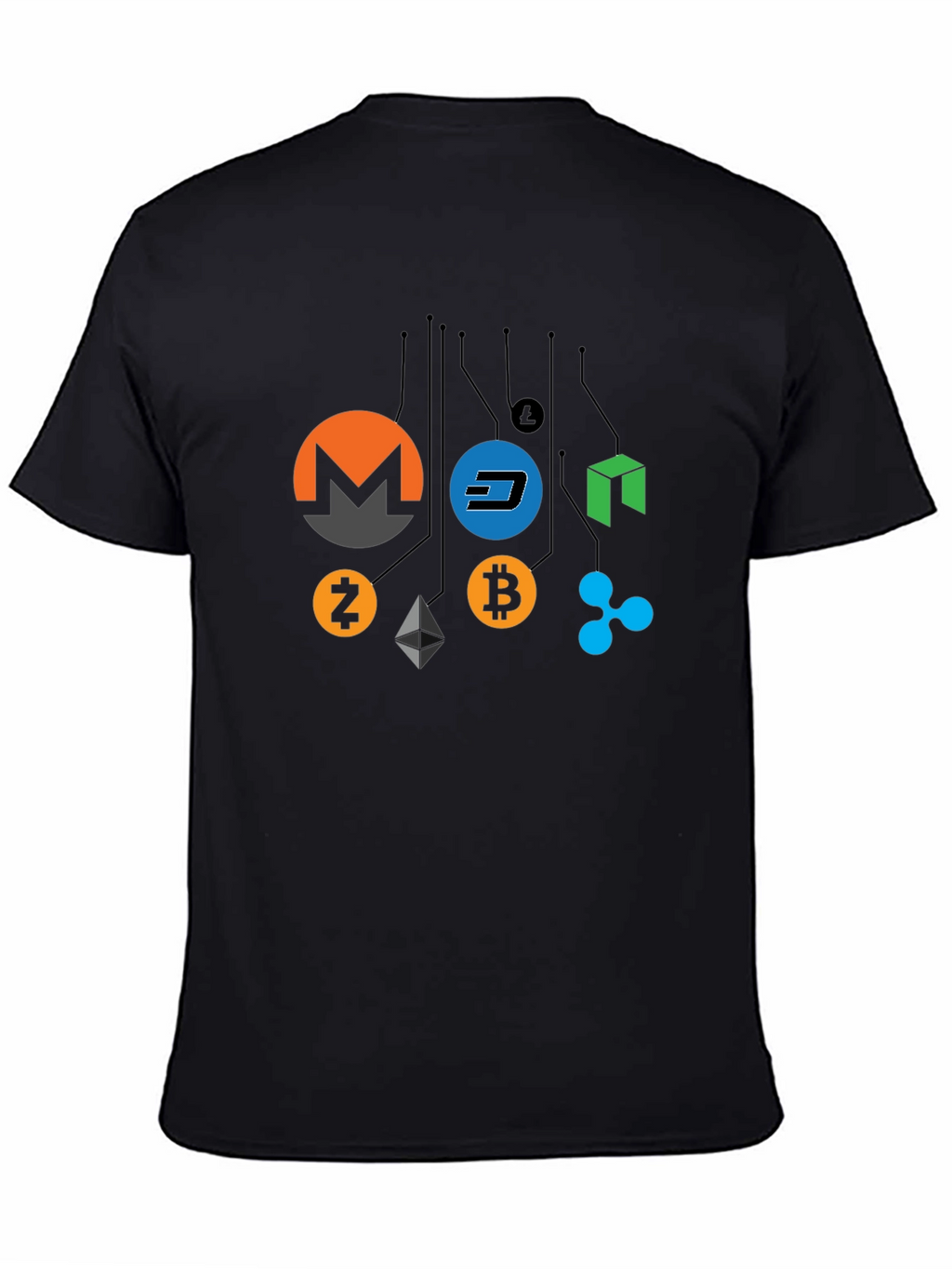 Cryptocurrency T-Shirt - Bitcoin Monero Dash