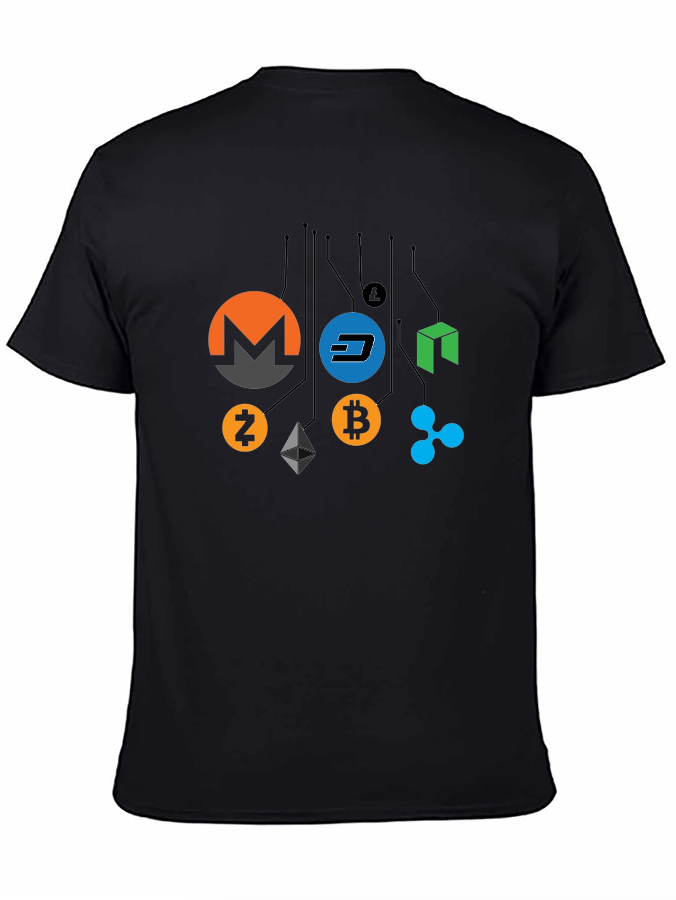 Cryptocurrency T-Shirt - Bitcoin Monero Dash