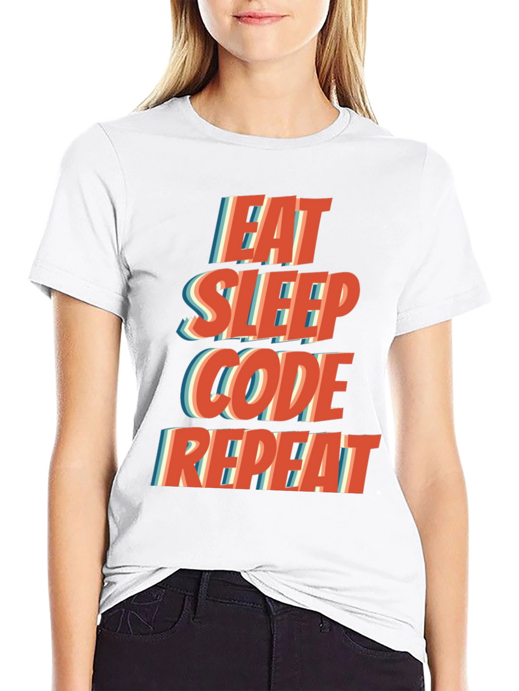 Eat Sleep Code Repeat T-Shirt - Programmer Humor