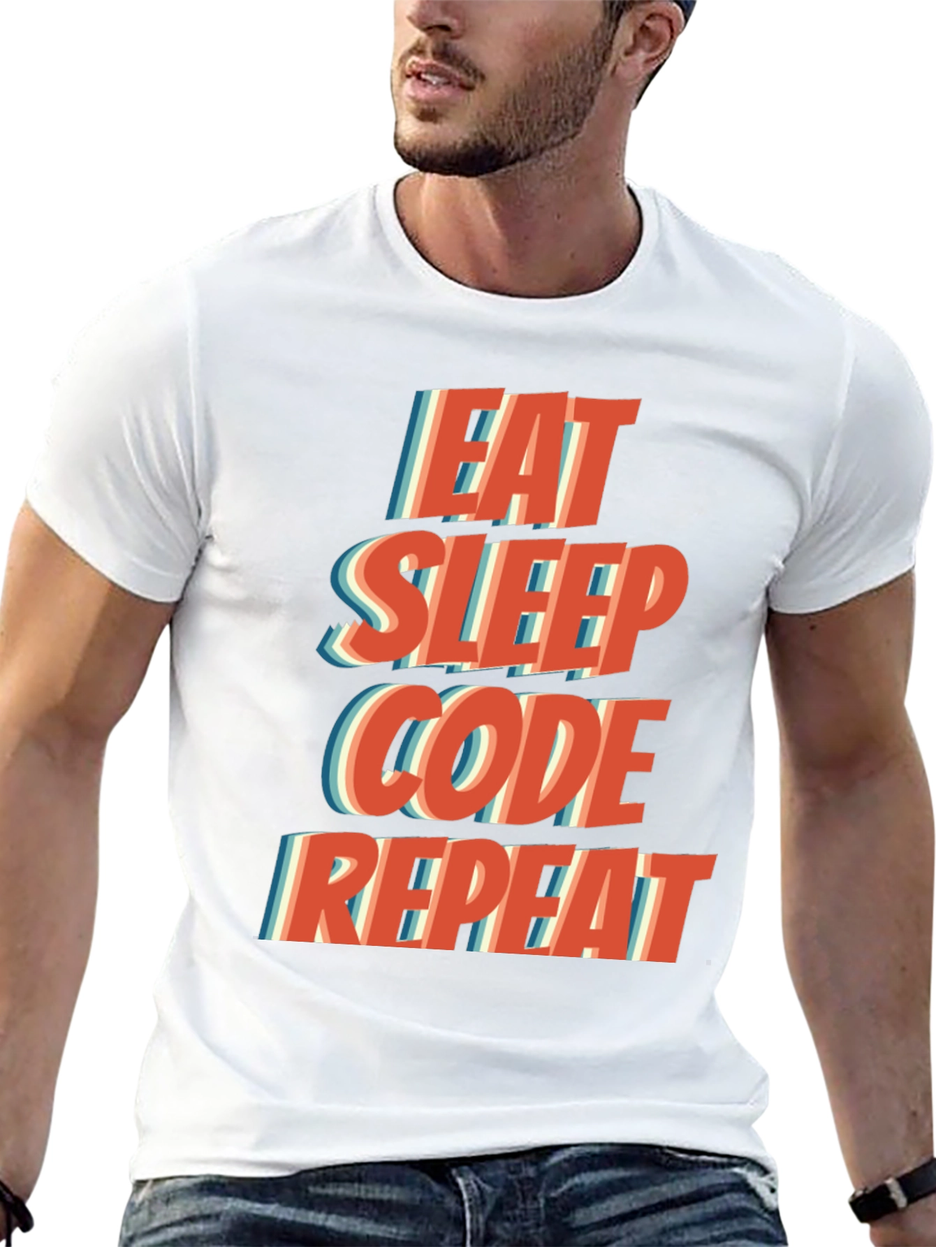 Eat Sleep Code Repeat T-Shirt - Programmer Humor
