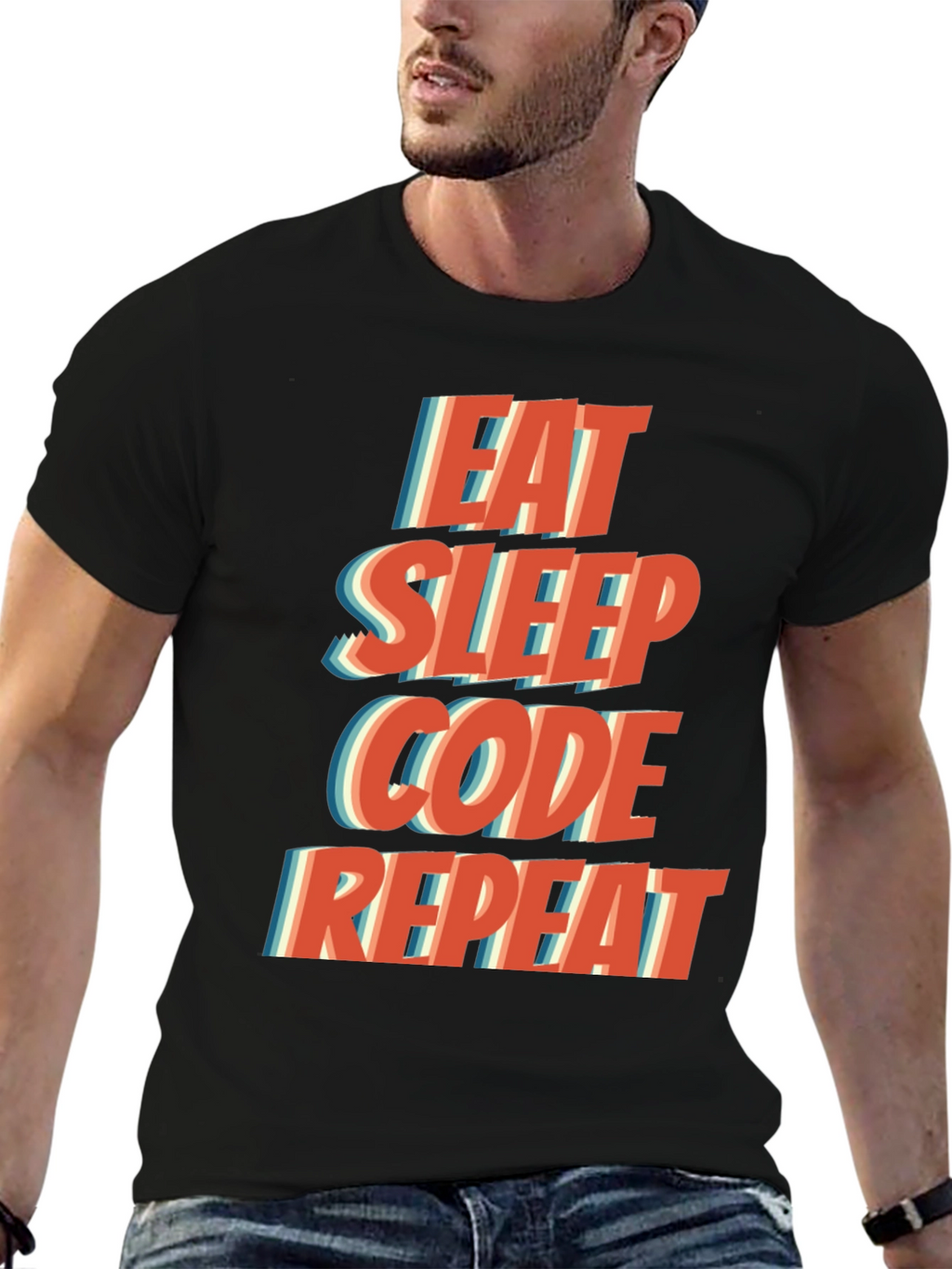 Eat Sleep Code Repeat T-Shirt - Programmer Humor