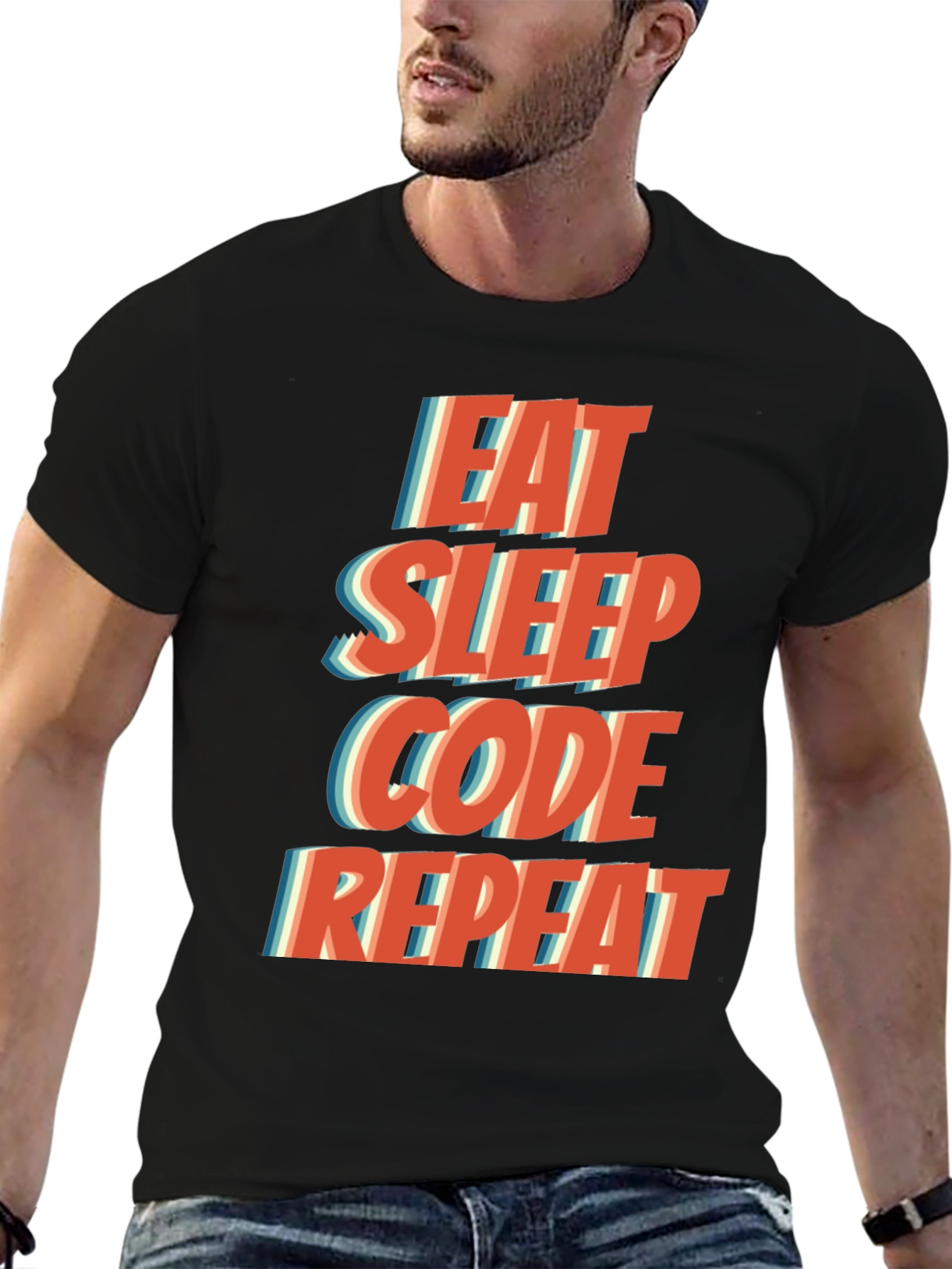 Eat Sleep Code Repeat T-Shirt - Programmer Humor