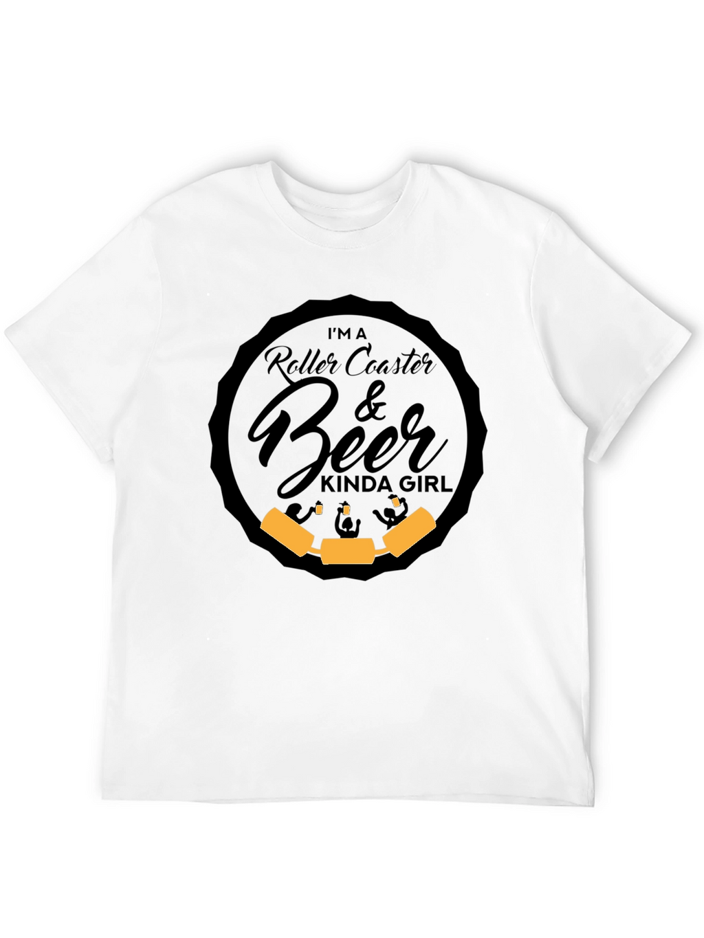 Roller Coaster & Beer Kinda Girl Graphic T-Shirt
