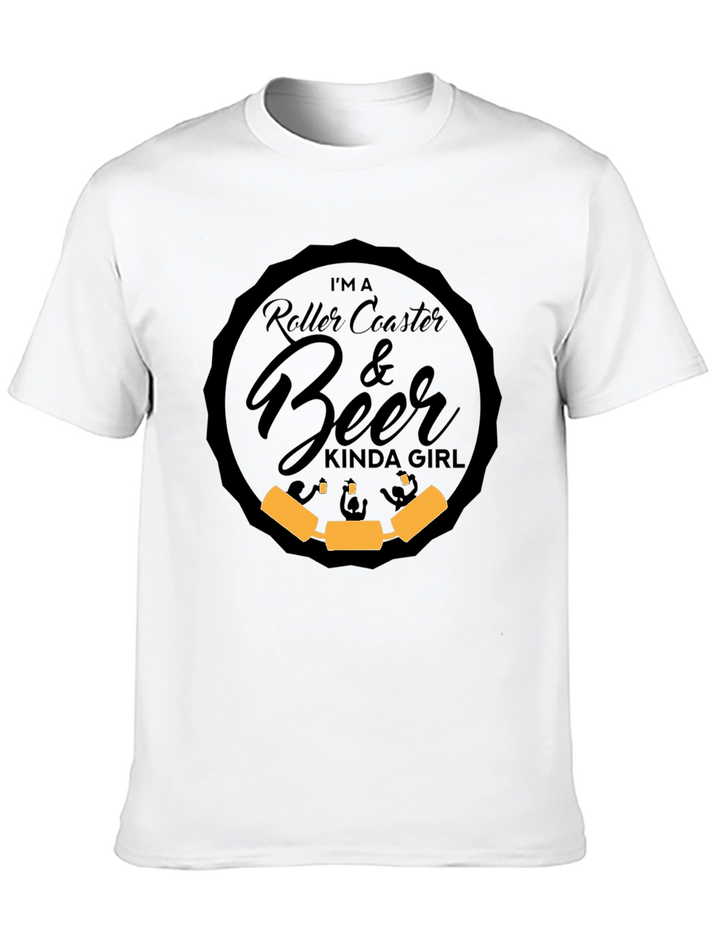 Roller Coaster & Beer Kinda Girl Graphic T-Shirt