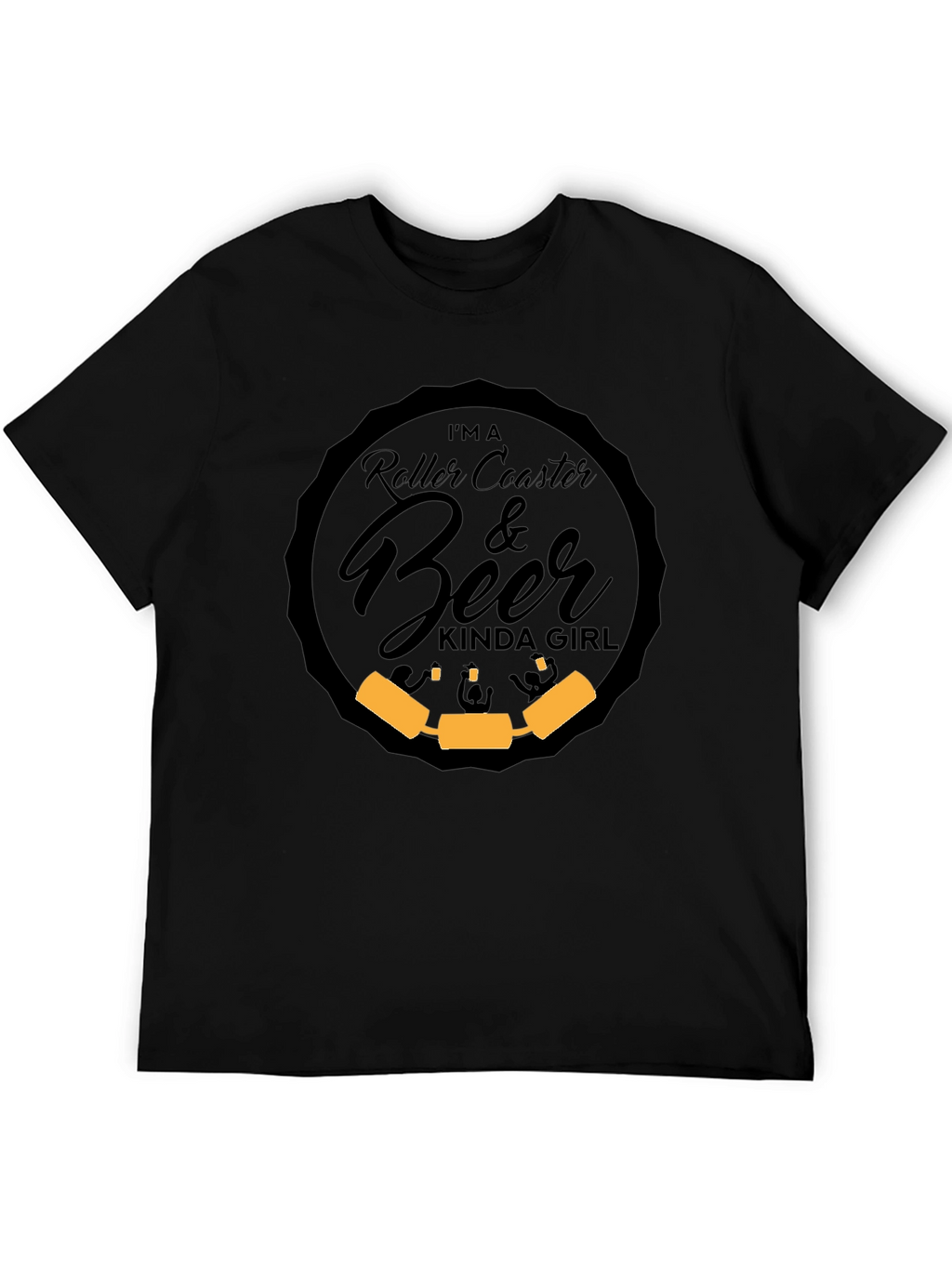 Roller Coaster & Beer Kinda Girl Graphic T-Shirt