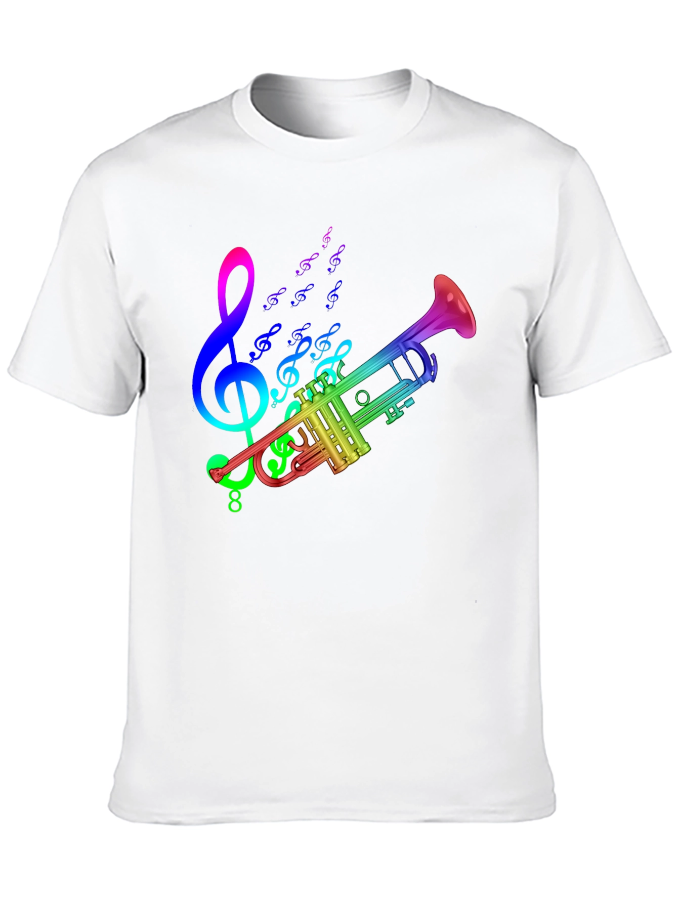 Rainbow Trumpet T-Shirt - Music Lover Tee