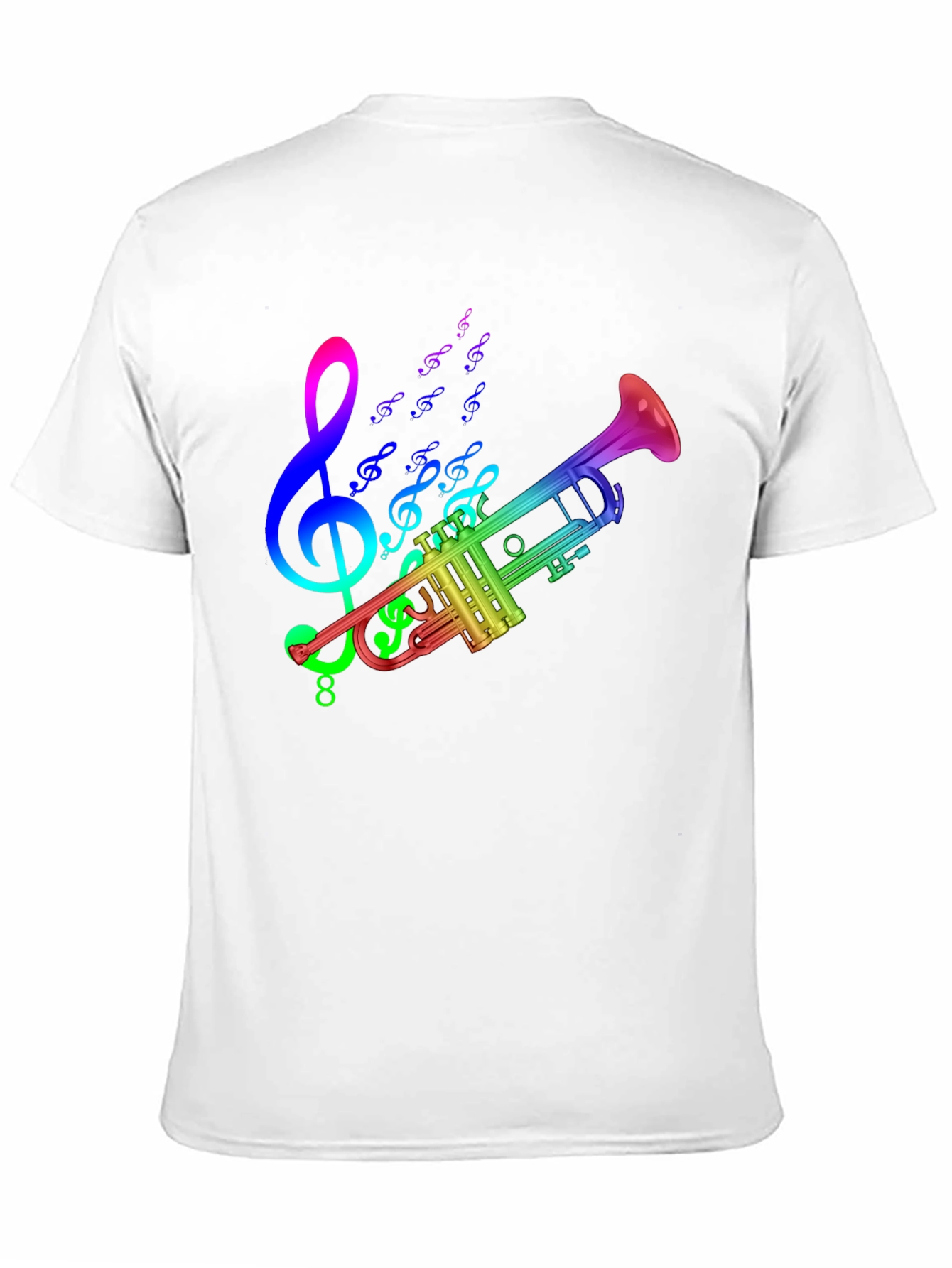 Rainbow Trumpet T-Shirt - Music Lover Tee