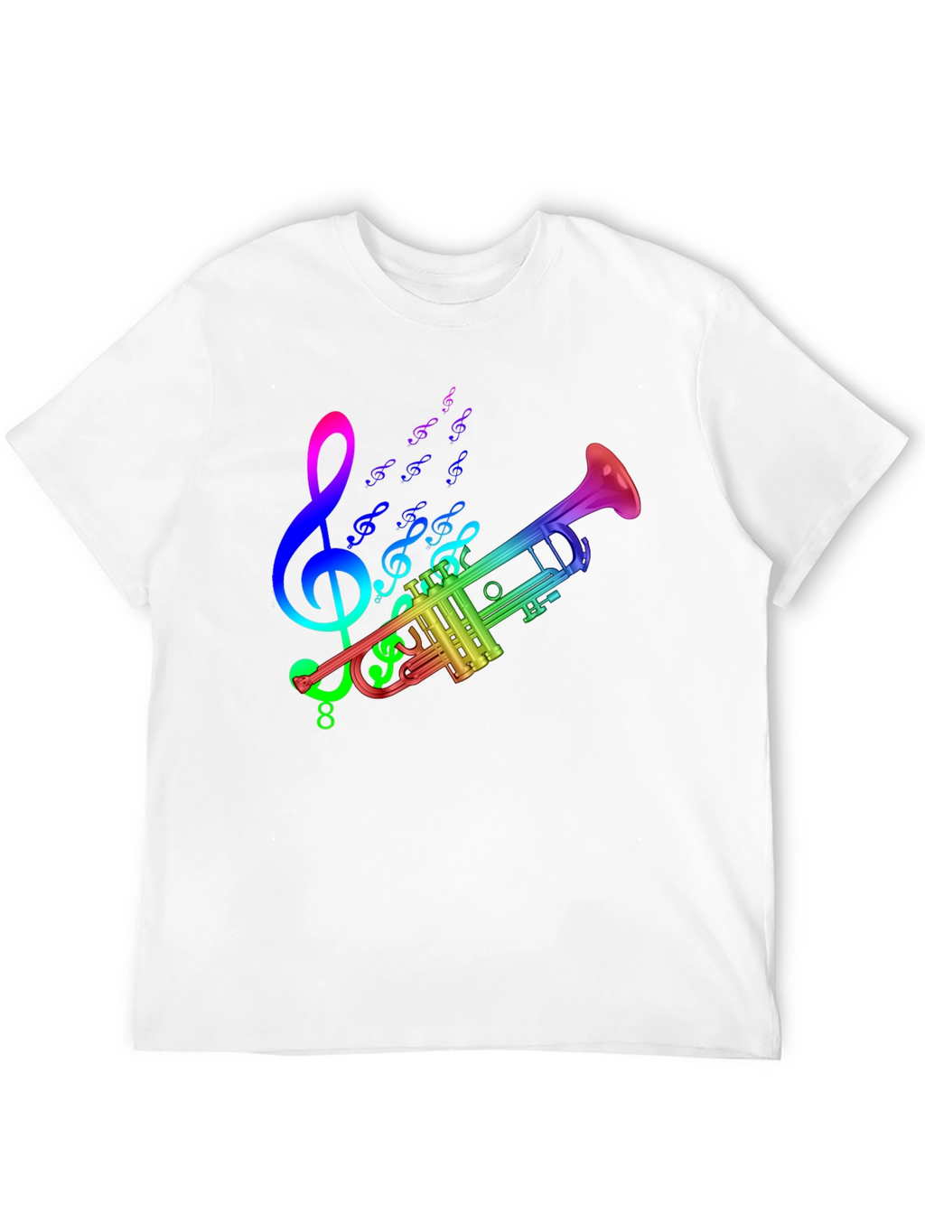 Rainbow Trumpet T-Shirt - Music Lover Tee