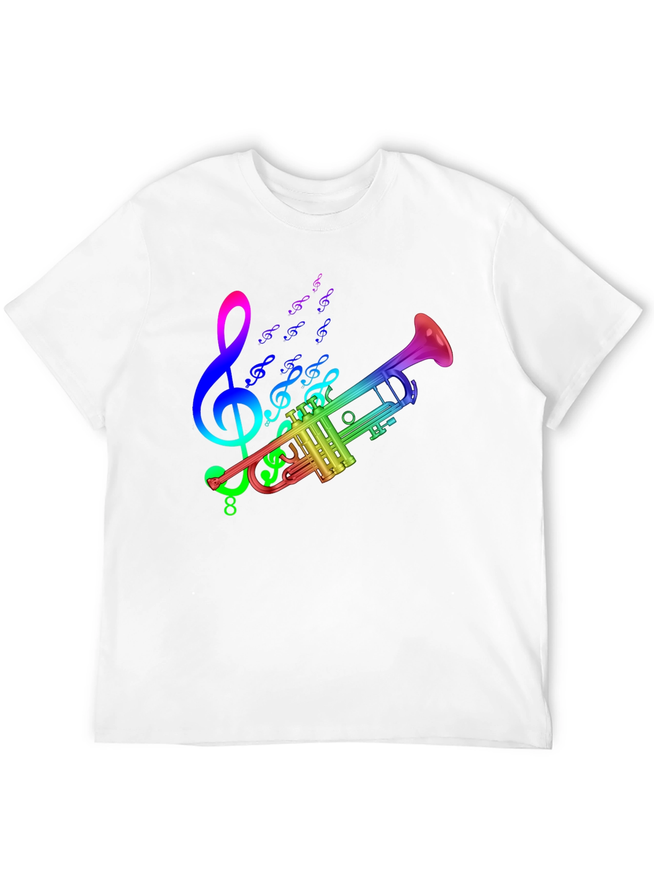 Rainbow Trumpet T-Shirt - Music Lover Tee