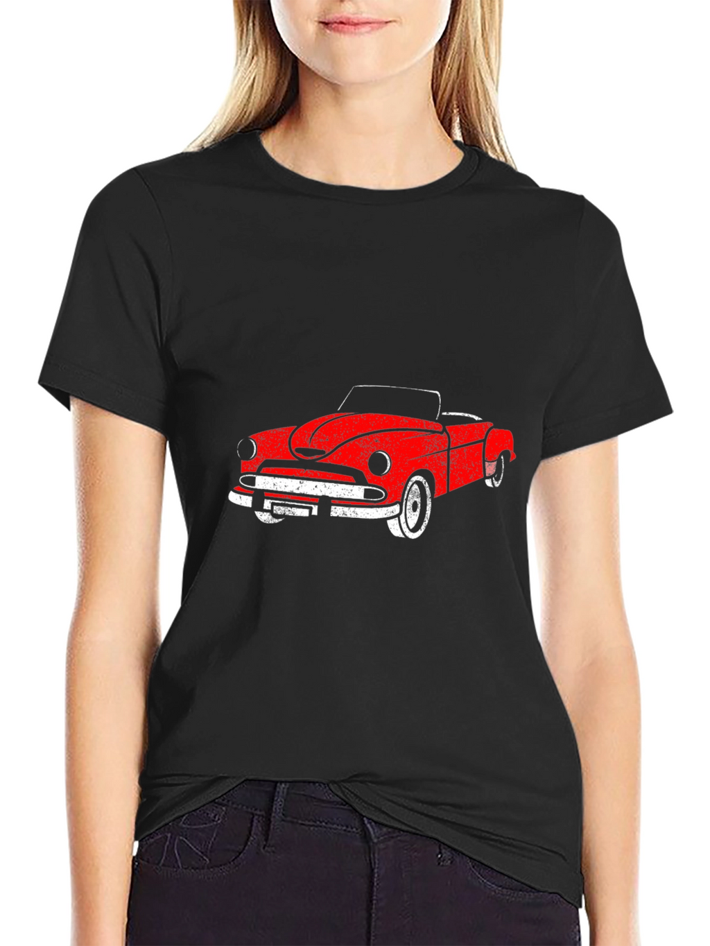 Classic Red Car Graphic T-Shirt