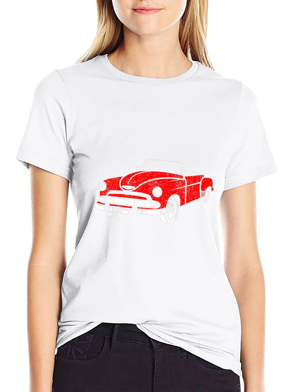 Classic Red Car Graphic T-Shirt