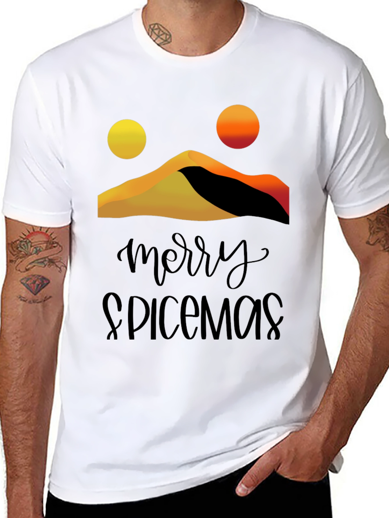Merry Spicemas Black Graphic Tee