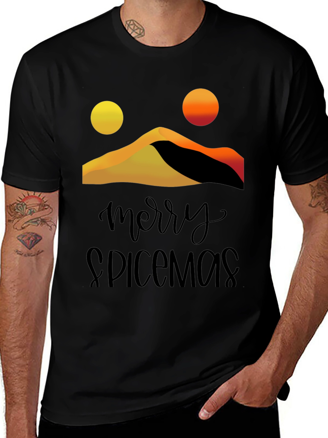 Merry Spicemas Black Graphic Tee