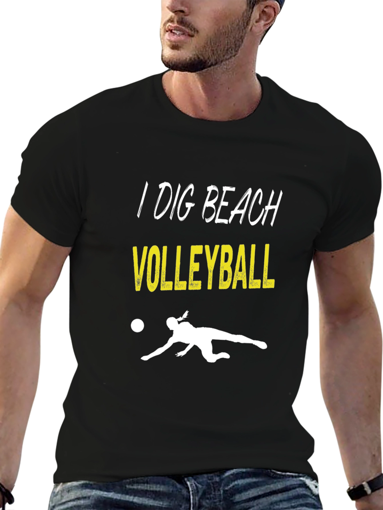 I Dig Beach Volleyball Graphic T-Shirt