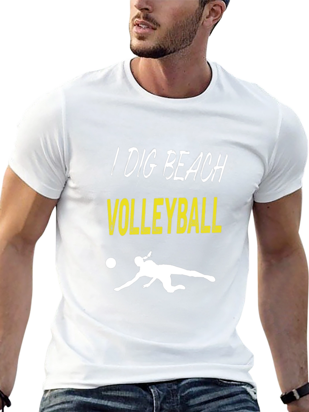 I Dig Beach Volleyball Graphic T-Shirt