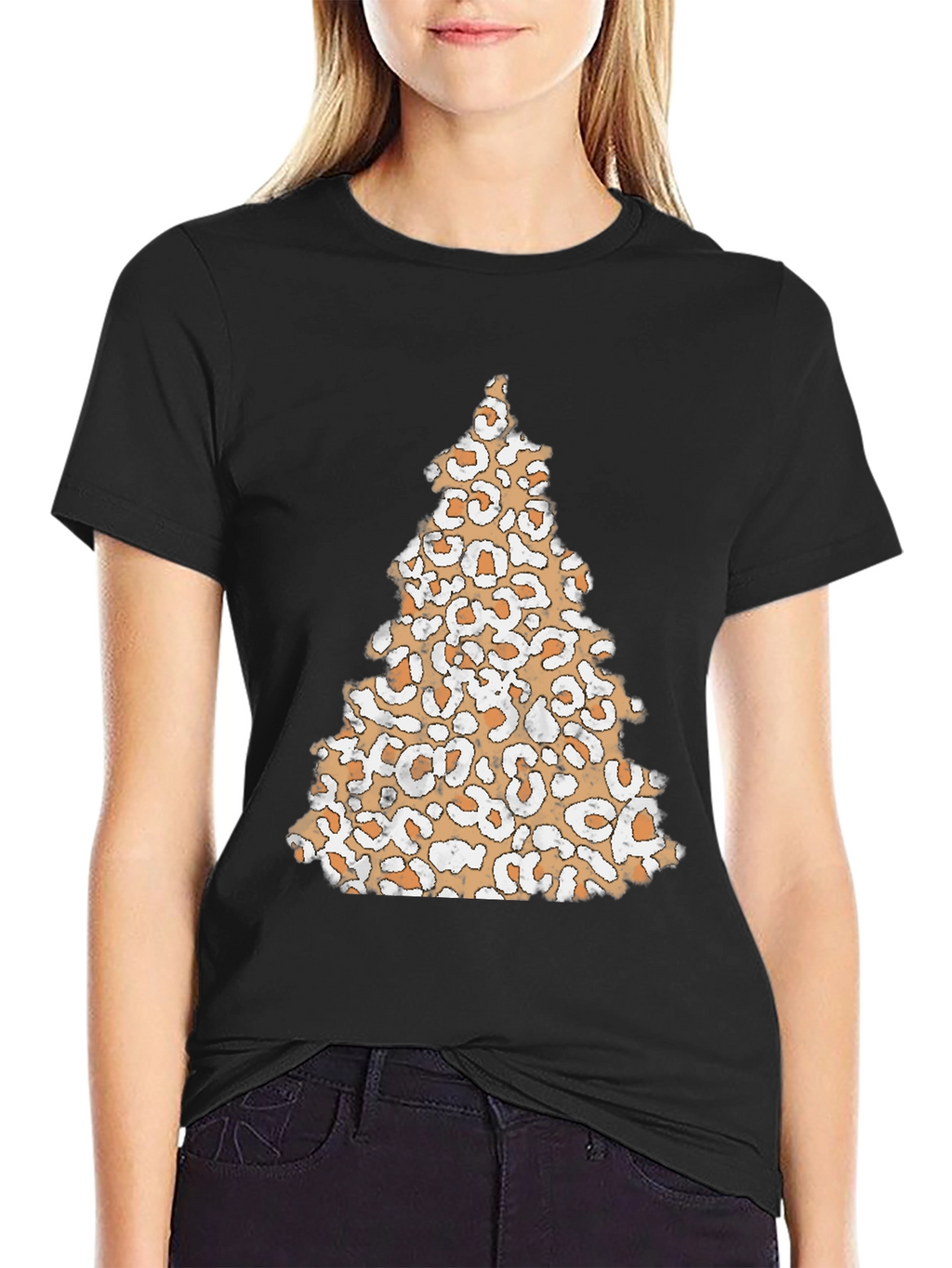 Leopard Print Christmas Tree T-Shirt