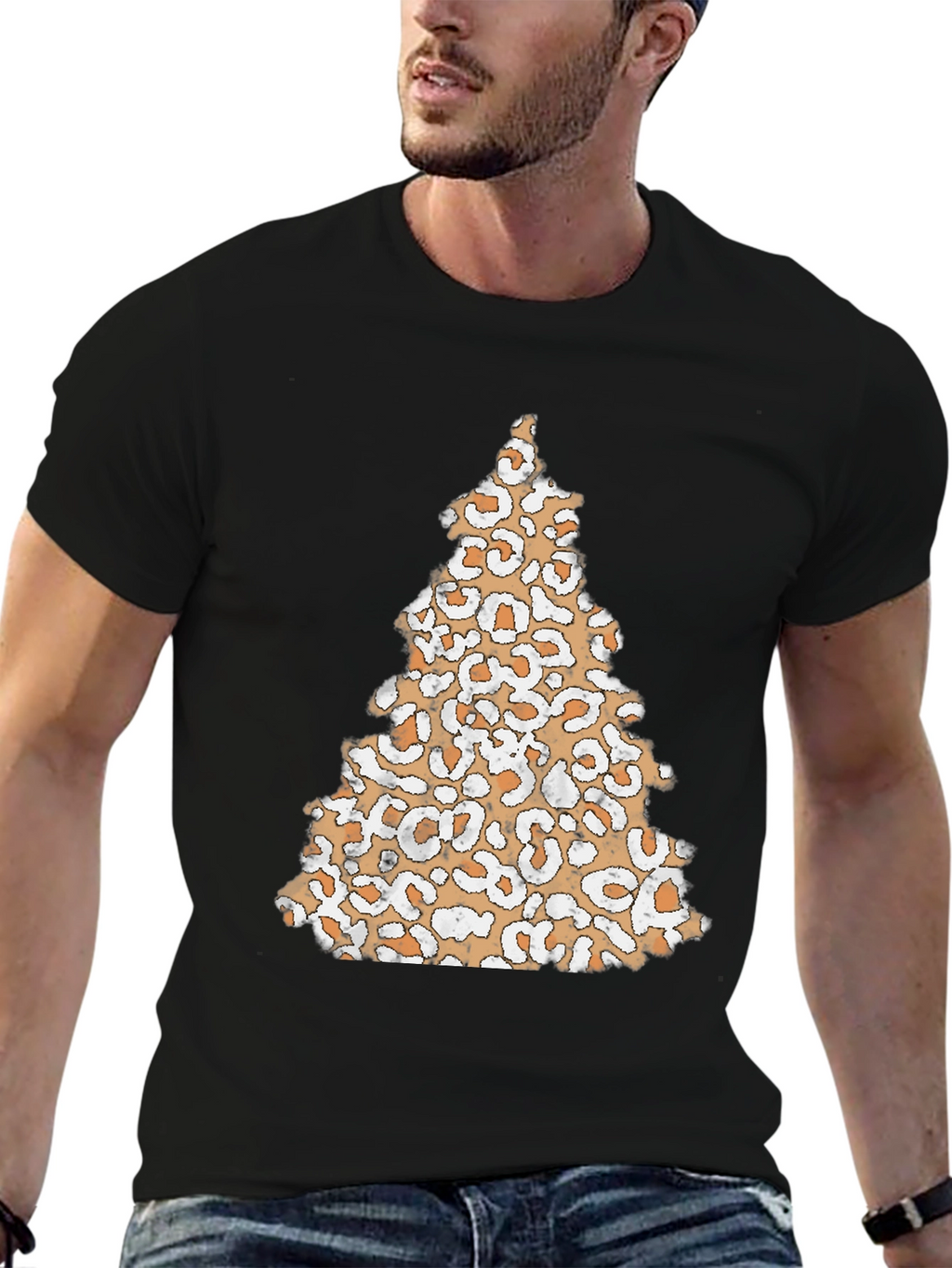 Leopard Print Christmas Tree T-Shirt
