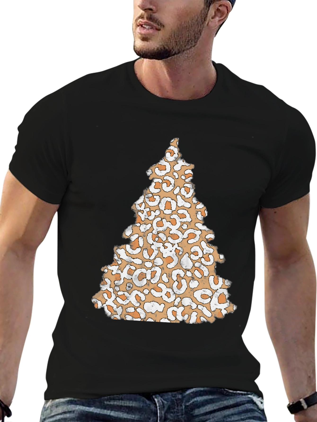 Leopard Print Christmas Tree T-Shirt