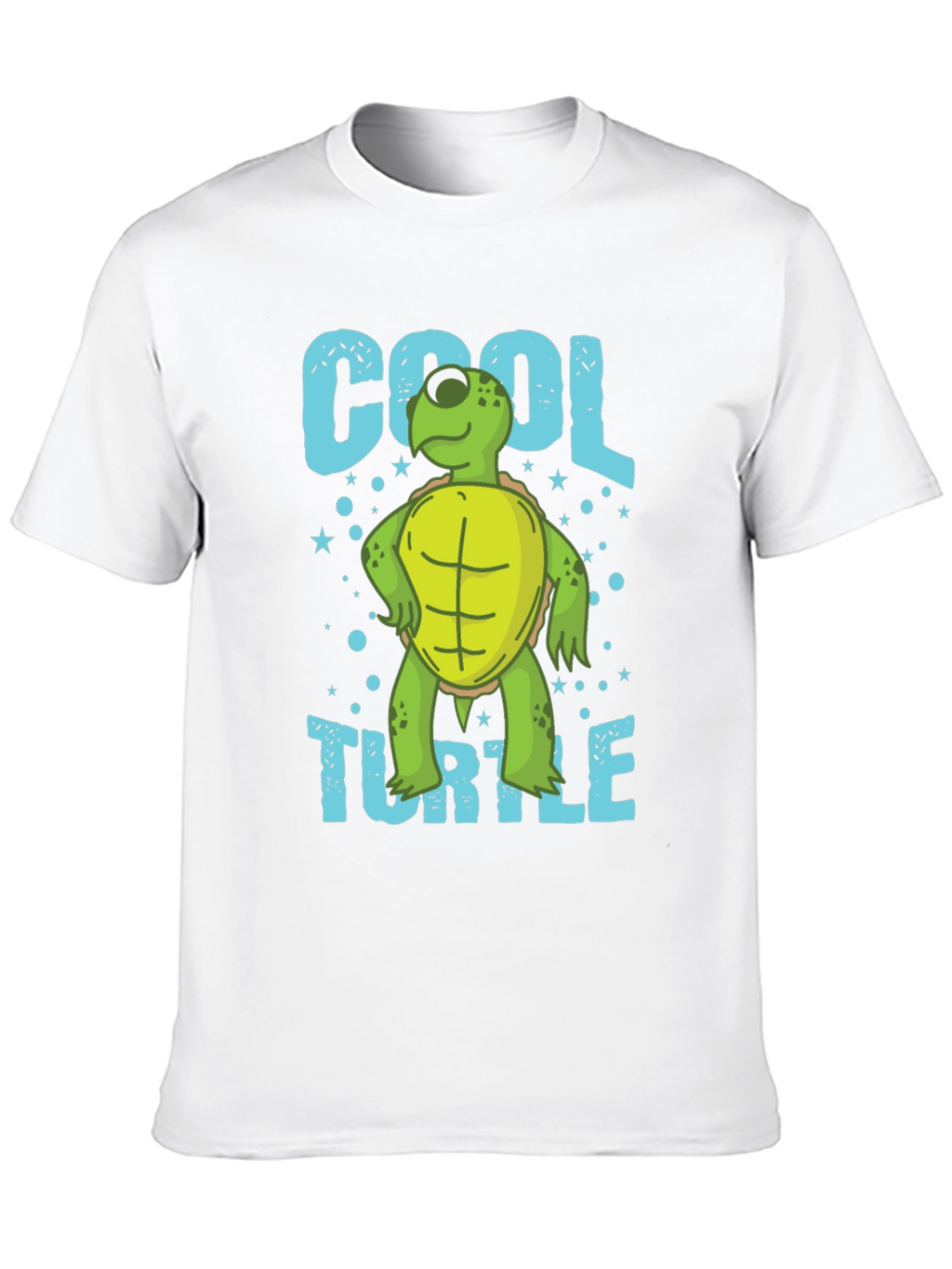 Cool Turtle Graphic T-Shirt Mens Crew Neck