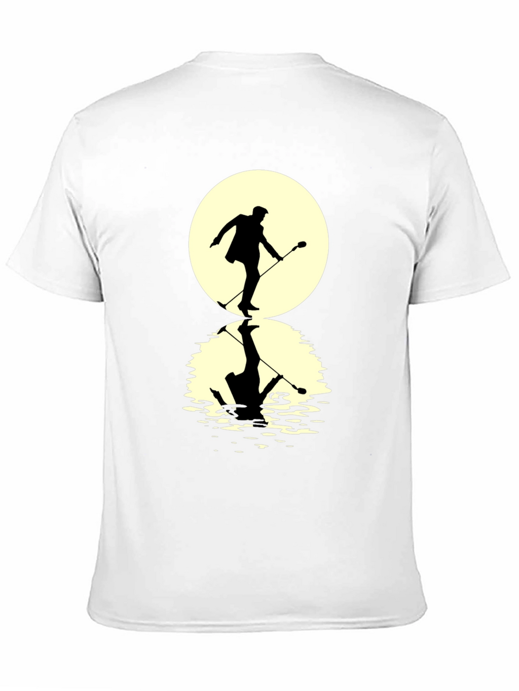 Moonlight Singer Mens Black T-Shirt
