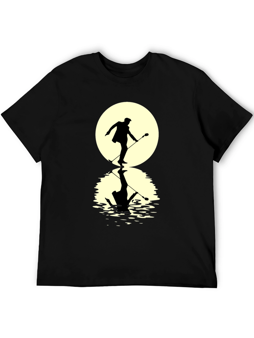 Moonlight Singer Mens Black T-Shirt