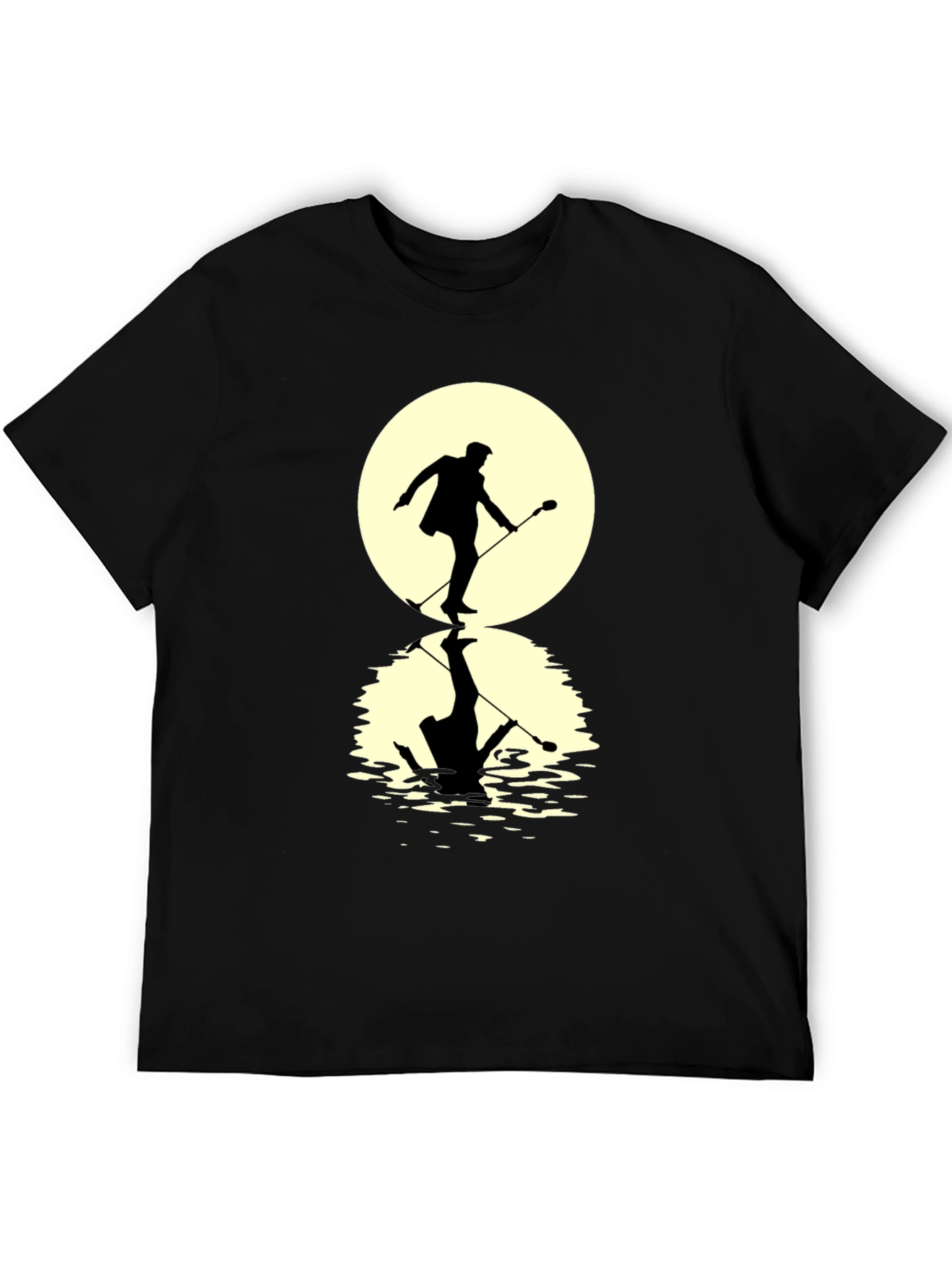 Moonlight Singer Mens Black T-Shirt