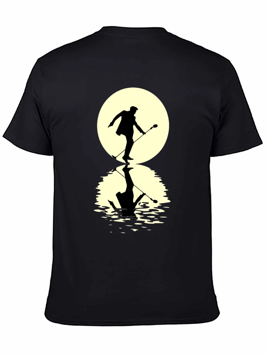 Moonlight Singer Mens Black T-Shirt