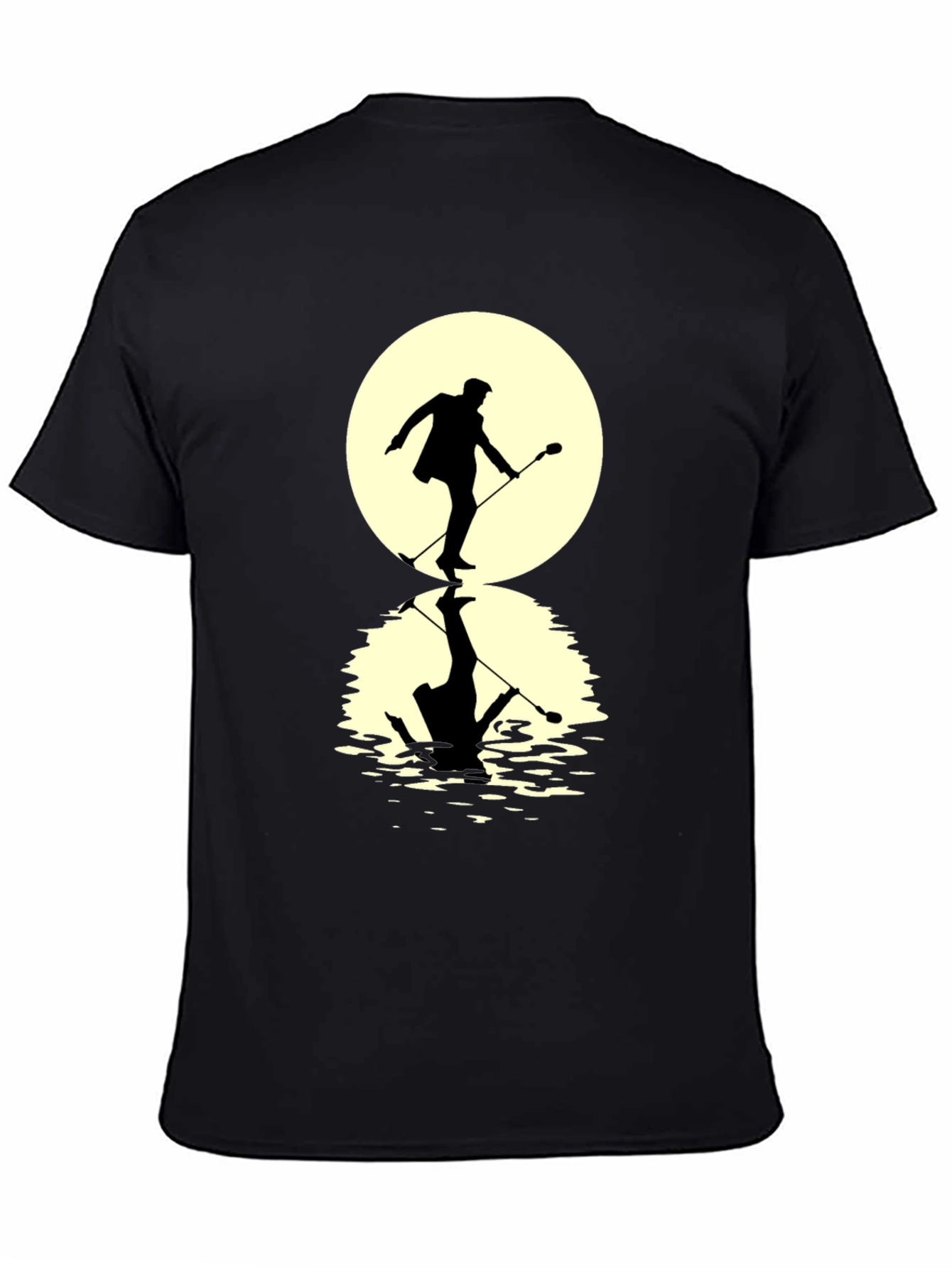 Moonlight Singer Mens Black T-Shirt