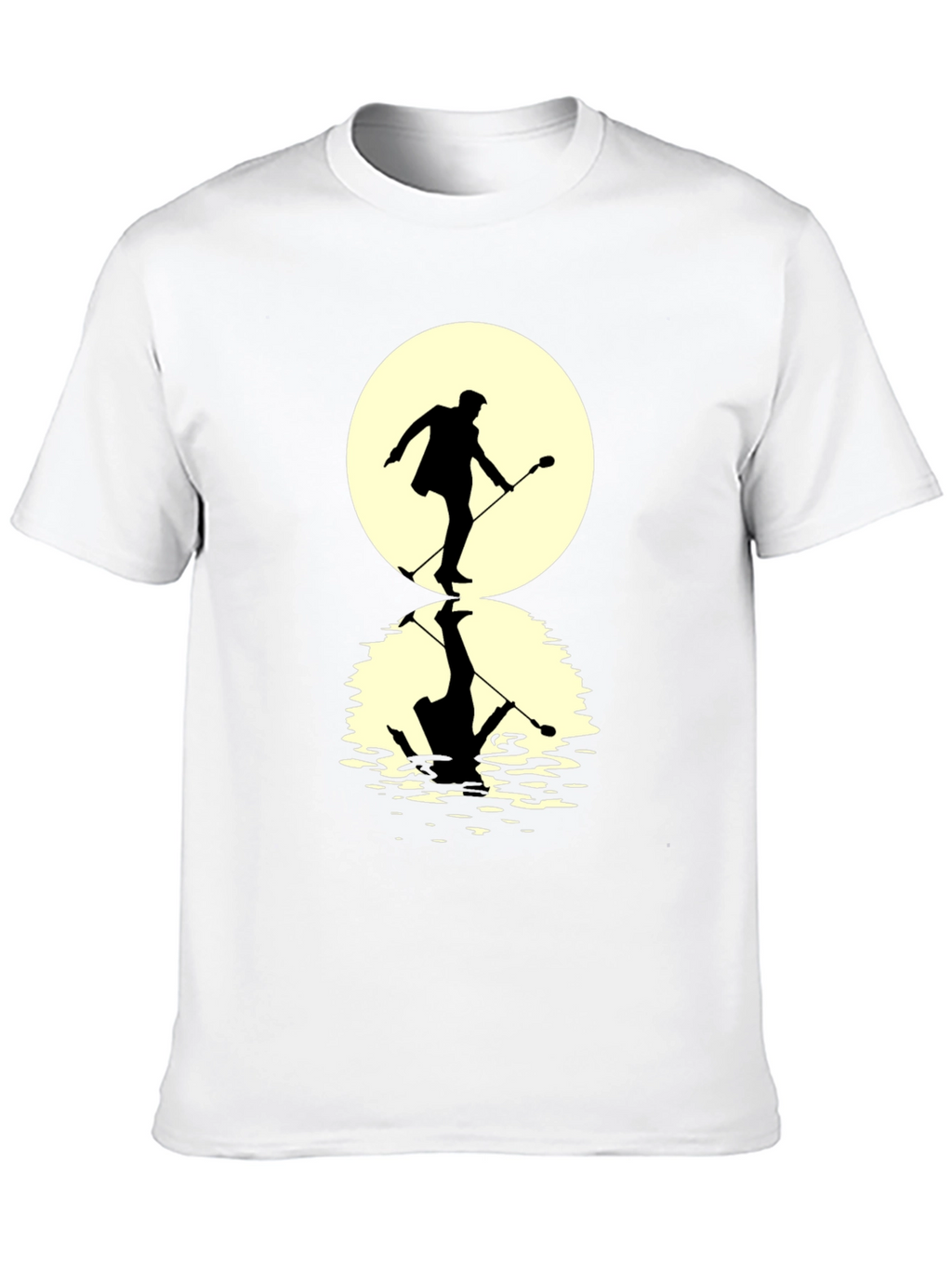 Moonlight Singer Mens Black T-Shirt