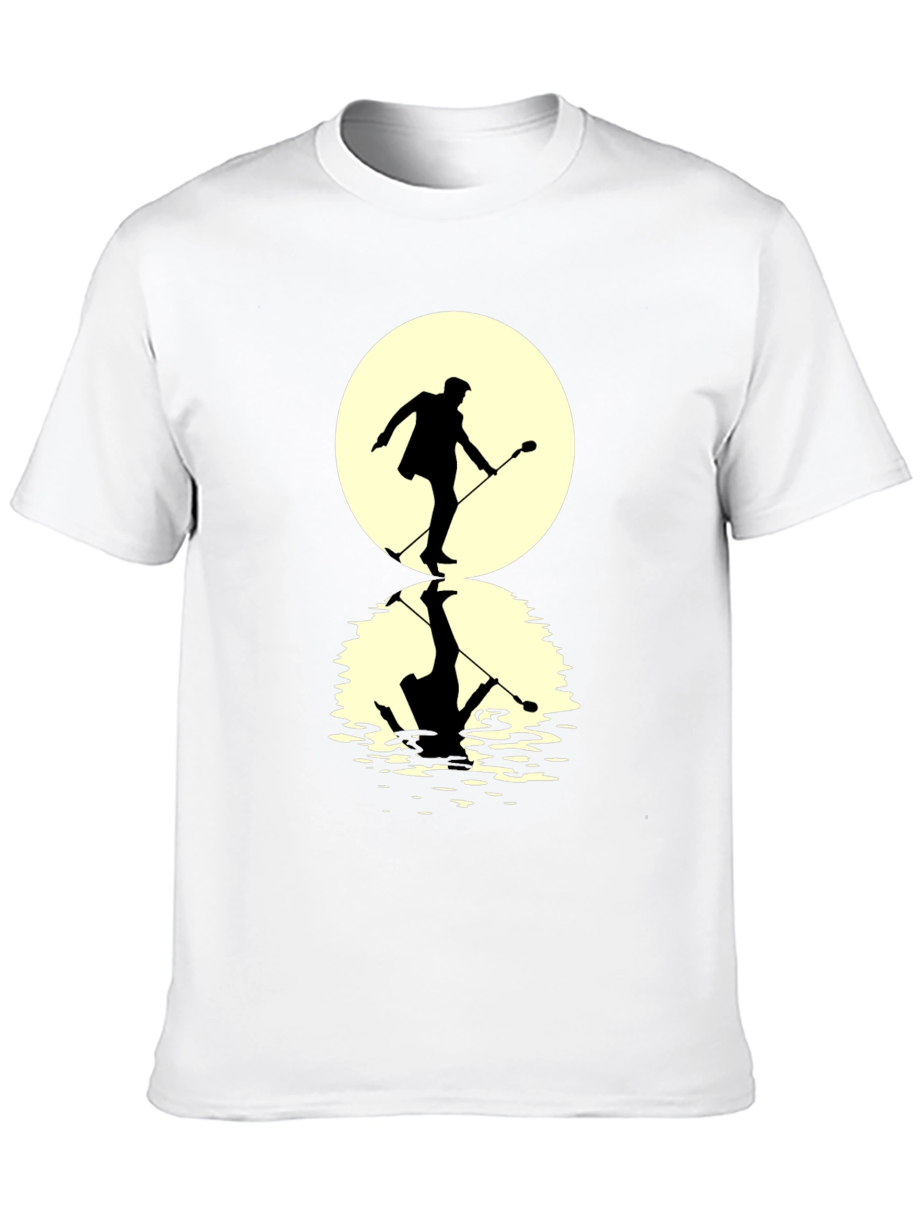 Moonlight Singer Mens Black T-Shirt