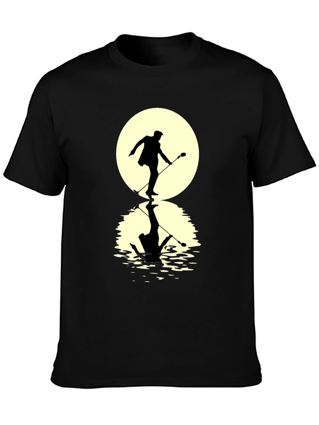 Moonlight Singer Mens Black T-Shirt