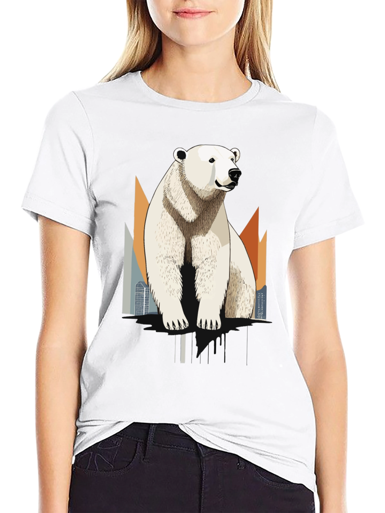 Polar Bear Graphic T-Shirt - Cool Animal Tee