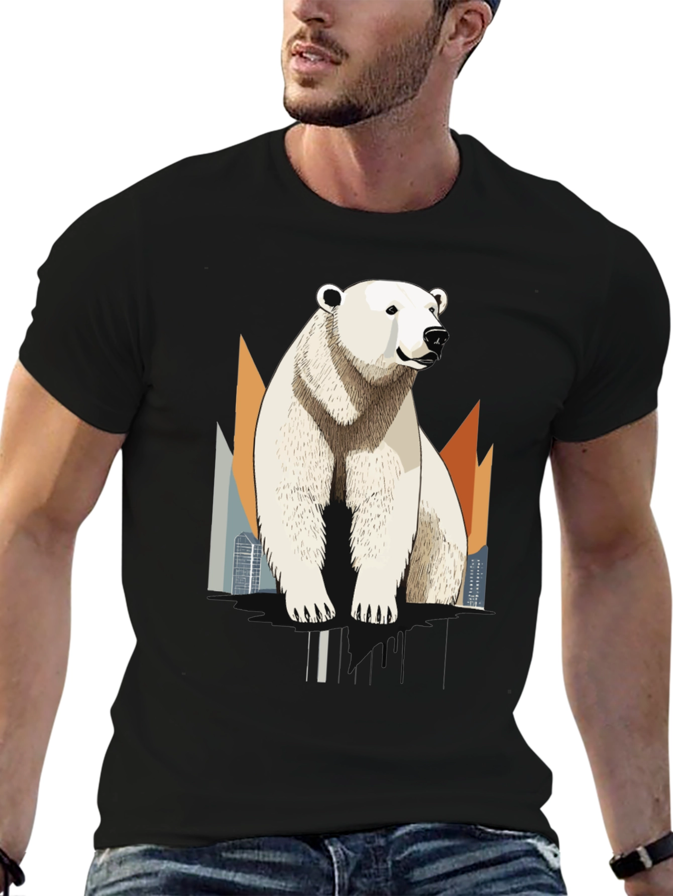 Polar Bear Graphic T-Shirt - Cool Animal Tee