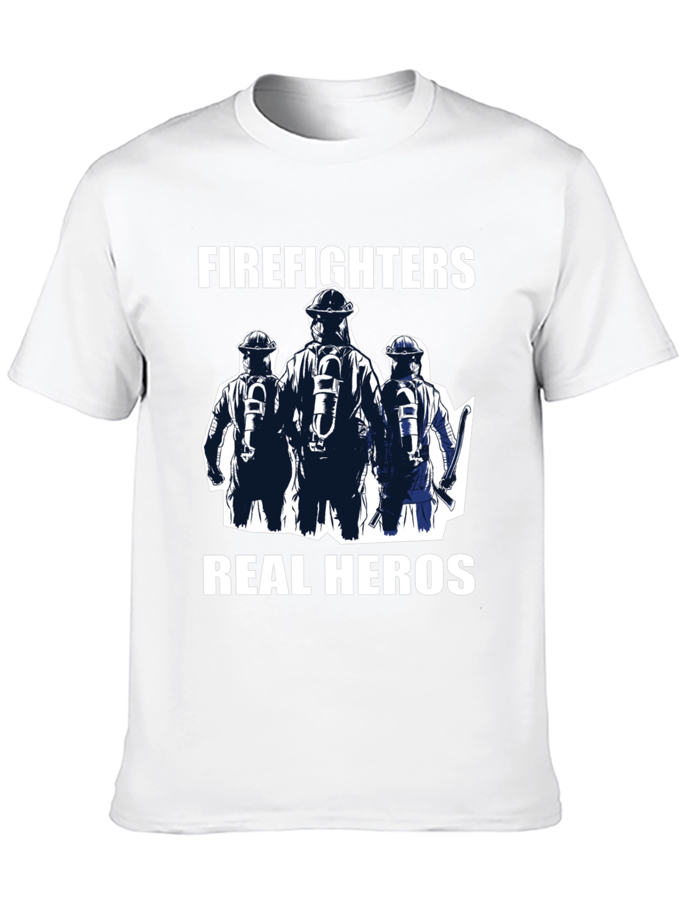 Firefighters Real Heros Graphic T-Shirt
