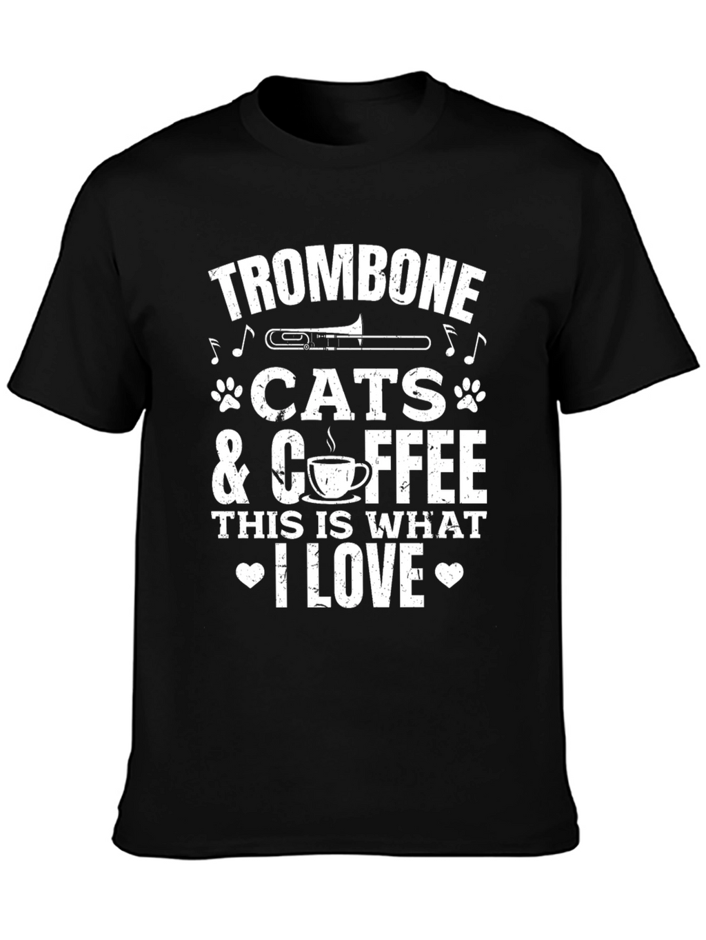 Trombone Cats Coffee: This Is What I Love T-Shirt