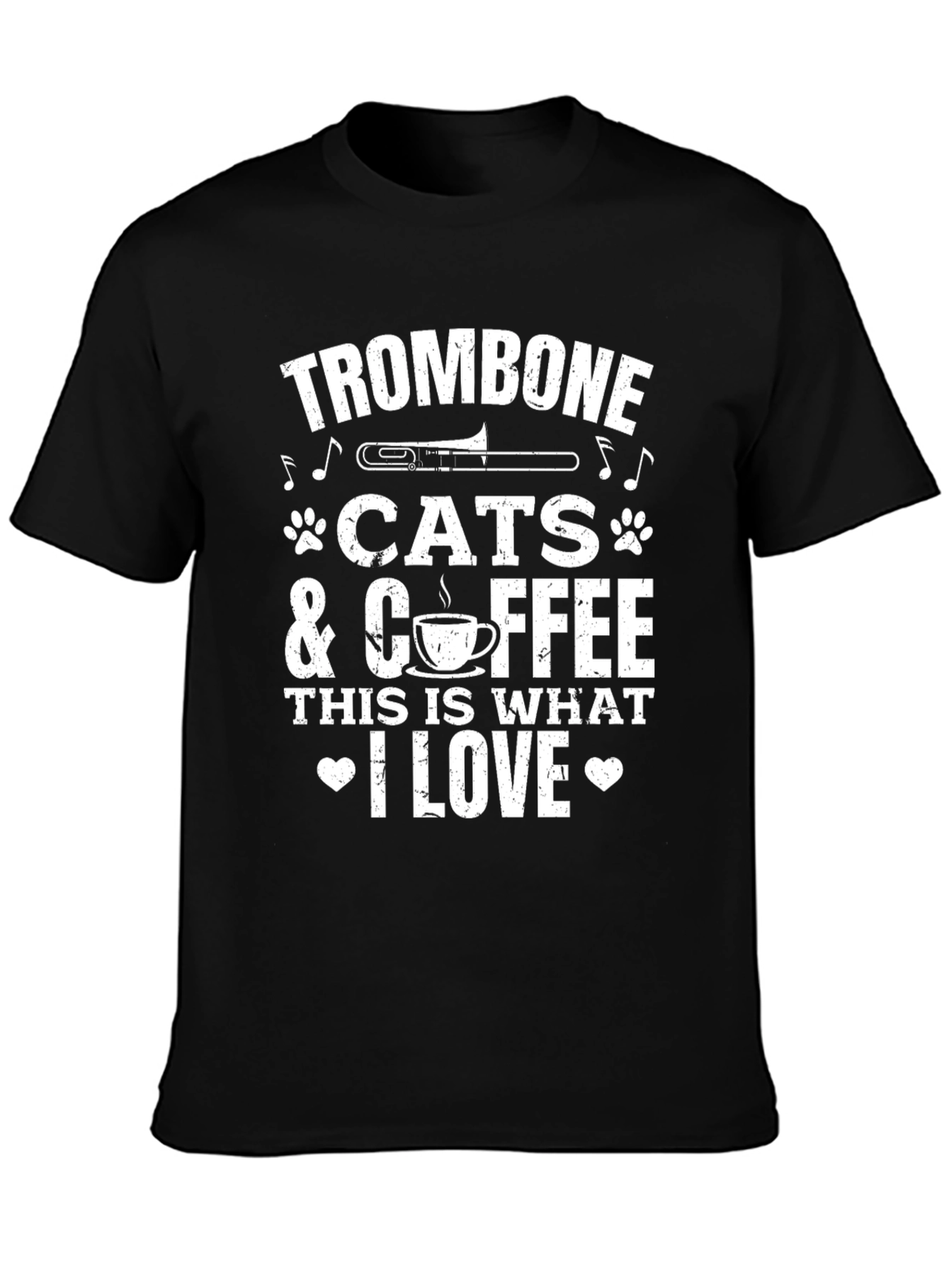Trombone Cats Coffee: This Is What I Love T-Shirt
