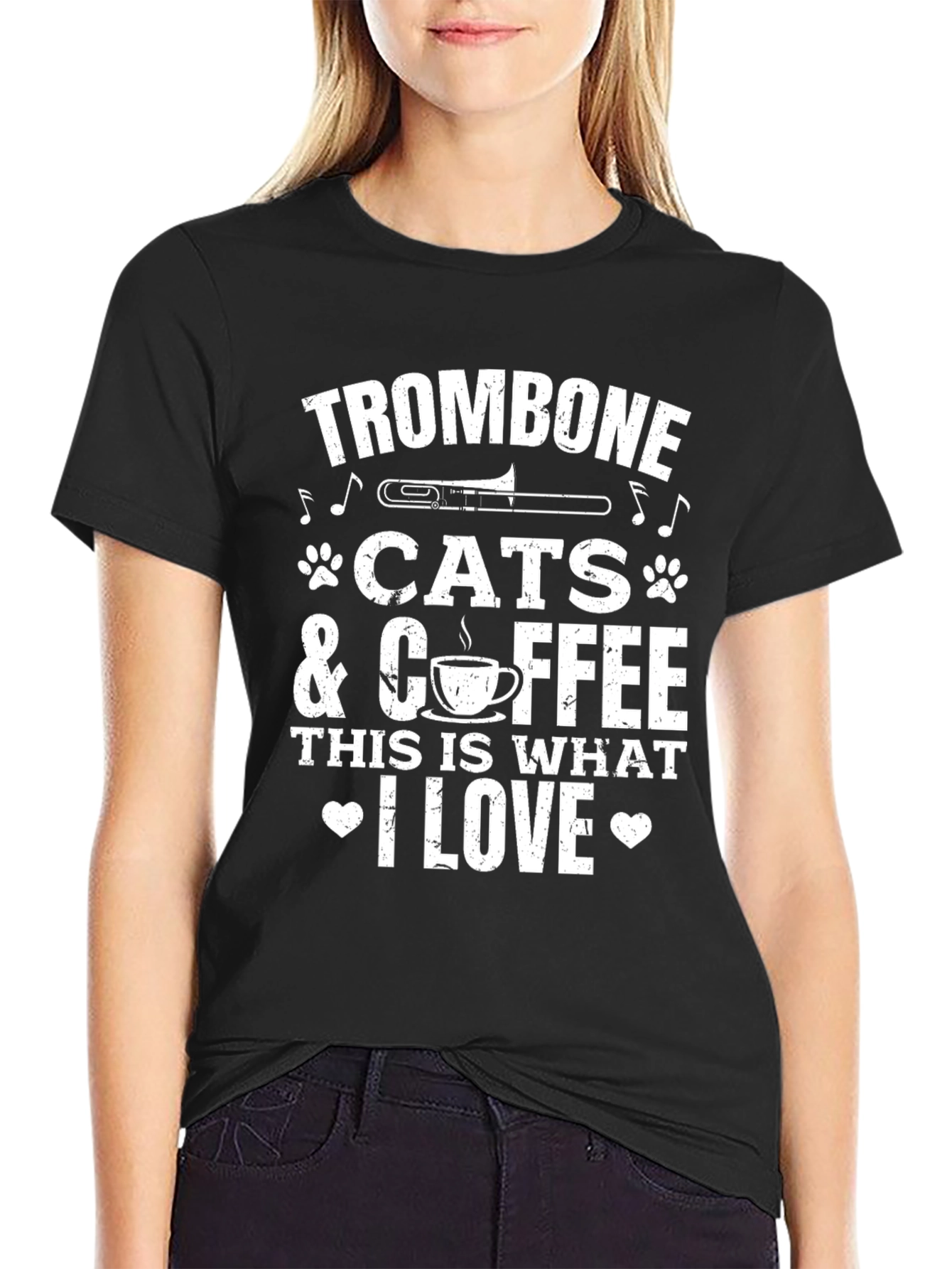 Trombone Cats Coffee: This Is What I Love T-Shirt