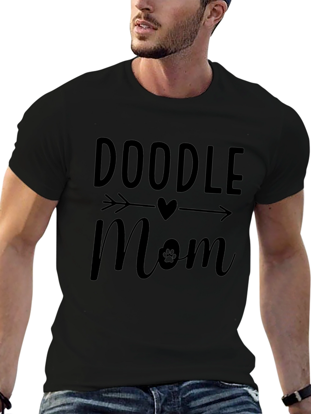 Doodle Mom Black T-Shirt