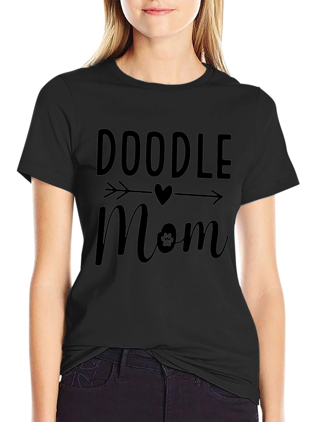 Doodle Mom Black T-Shirt