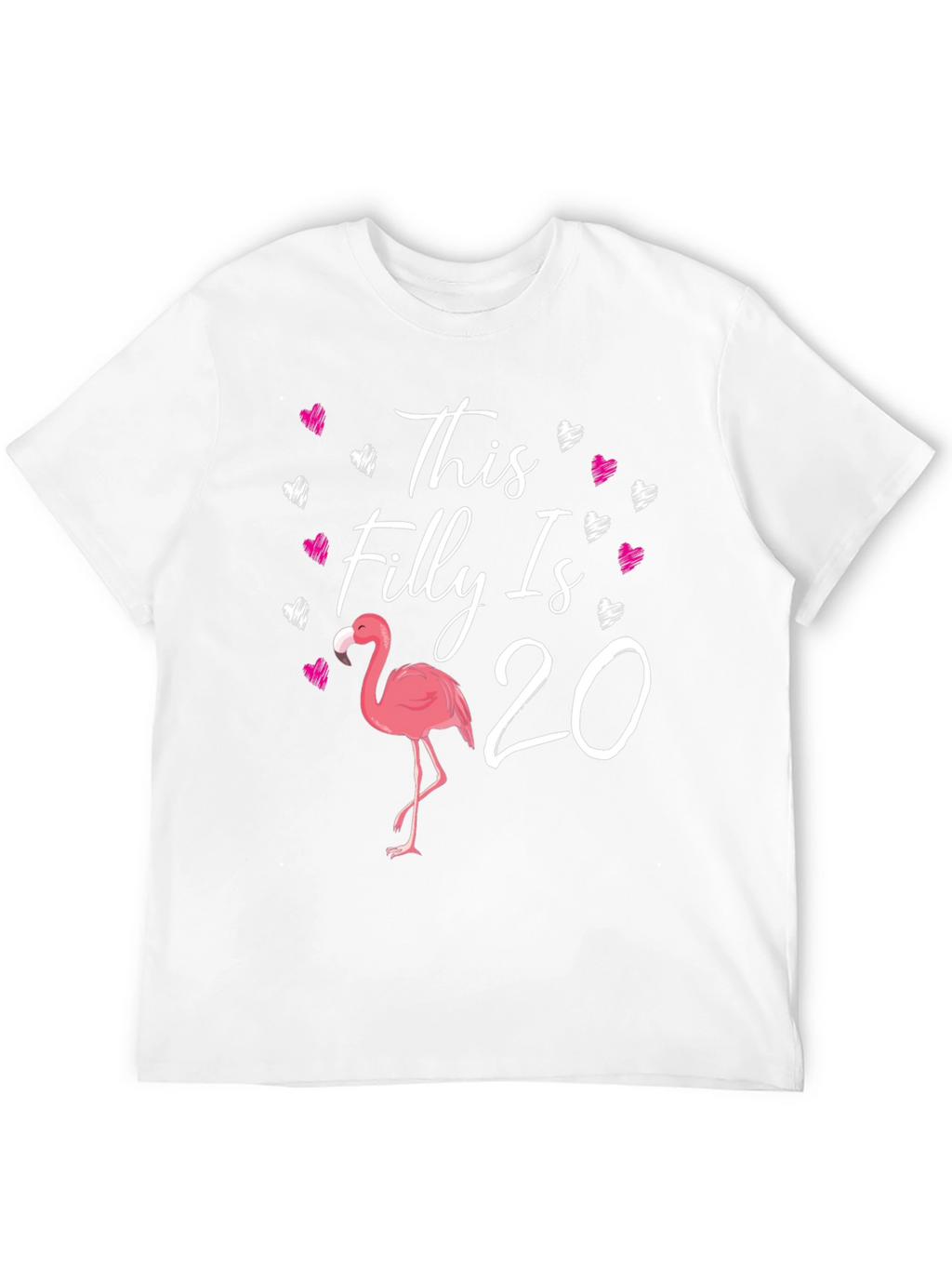 This Filly Is 20 T-Shirt Flamingo Bday