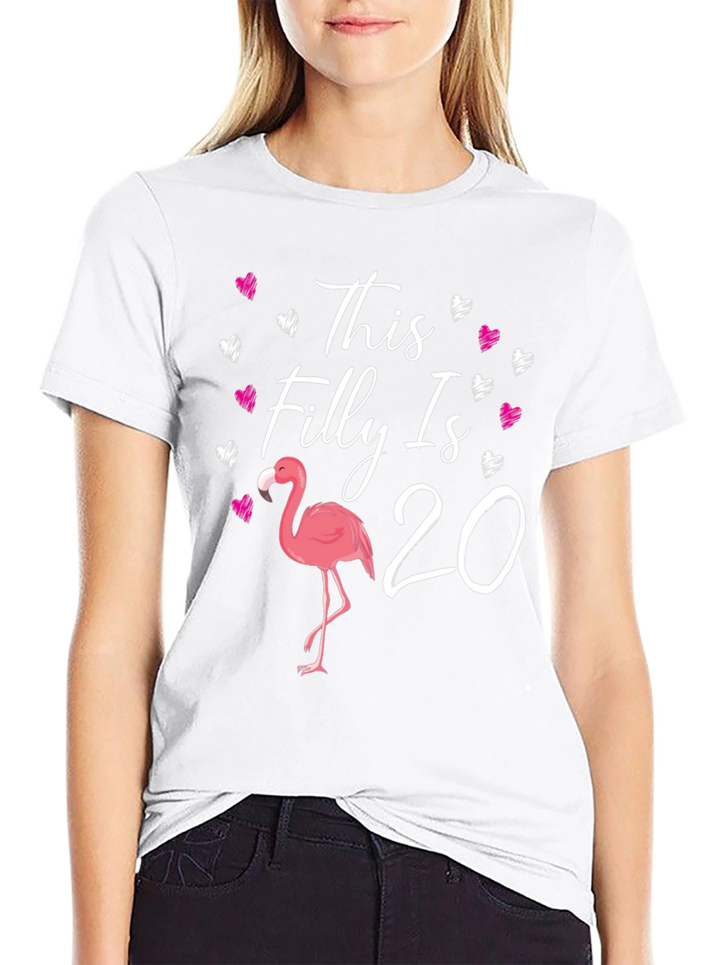 This Filly Is 20 T-Shirt Flamingo Bday