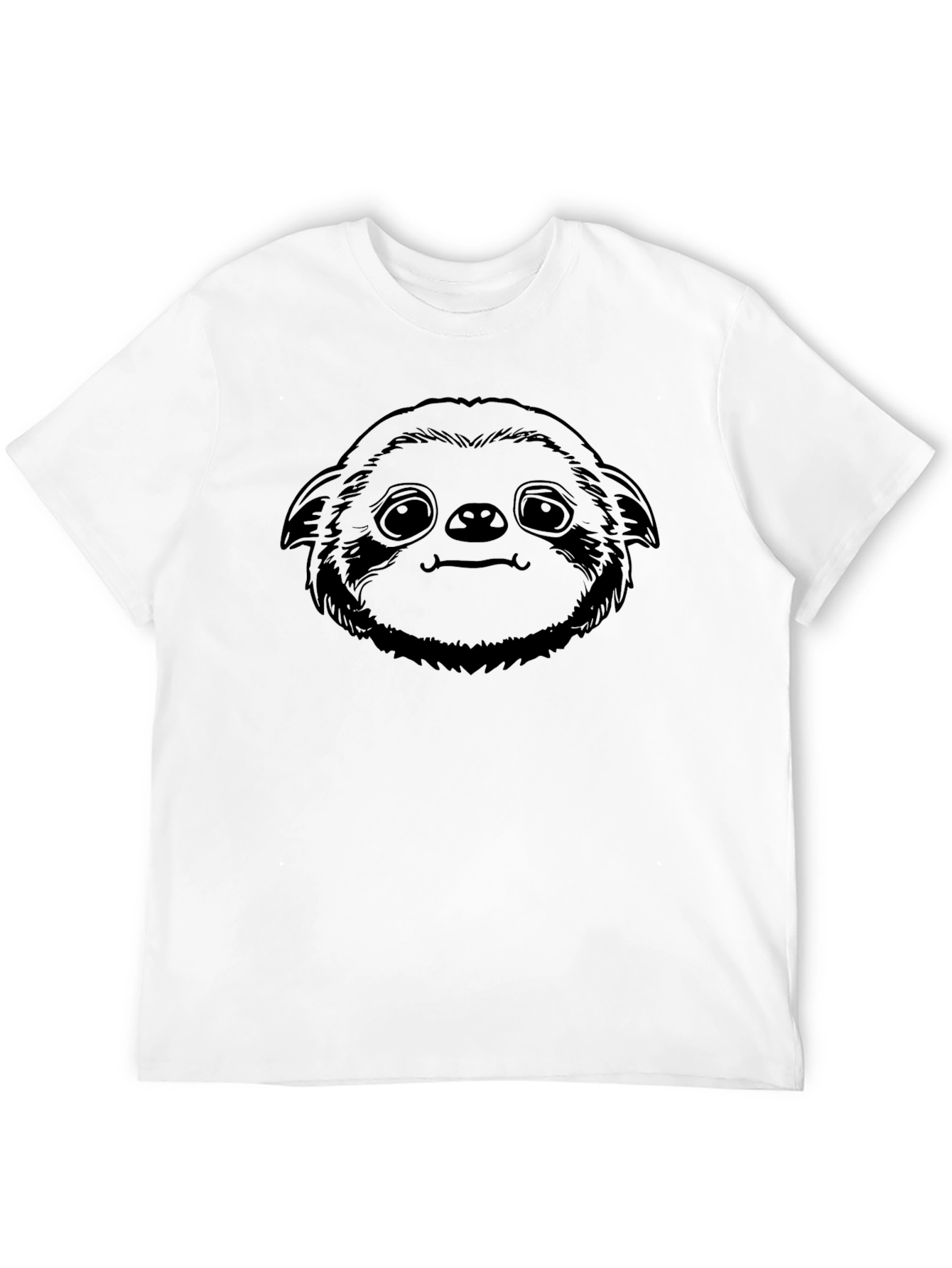 Sloth Face Black T-Shirt - Graphic Tee