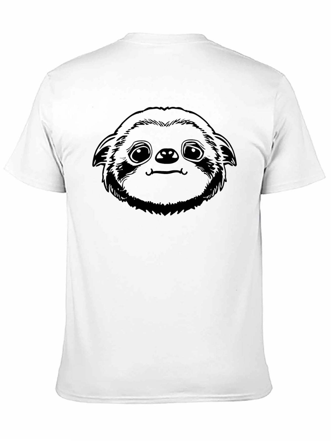 Sloth Face Black T-Shirt - Graphic Tee