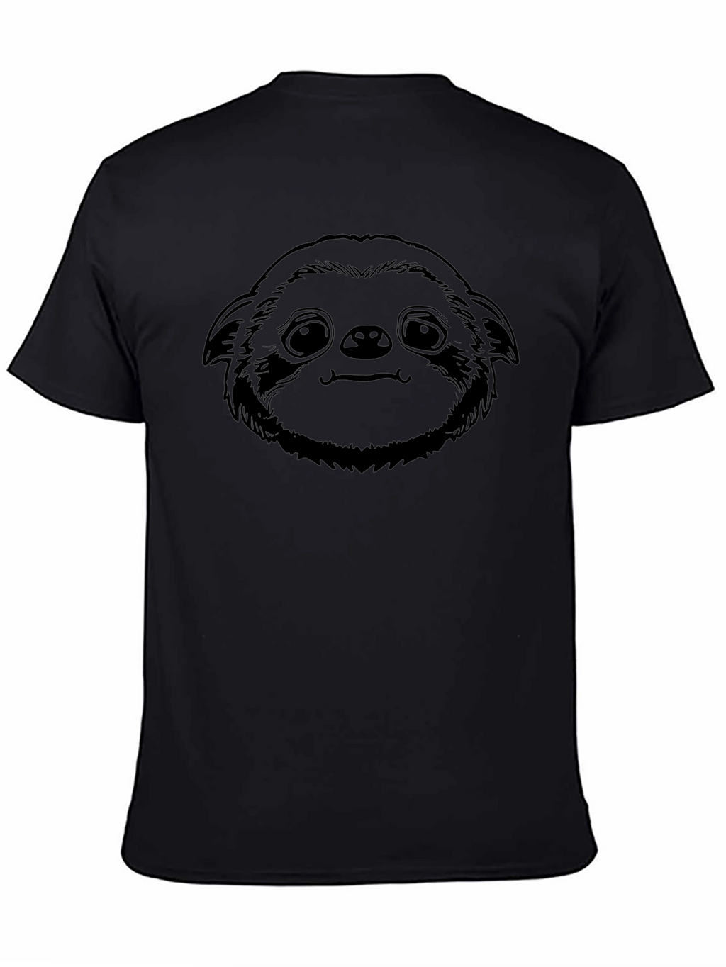 Sloth Face Black T-Shirt - Graphic Tee