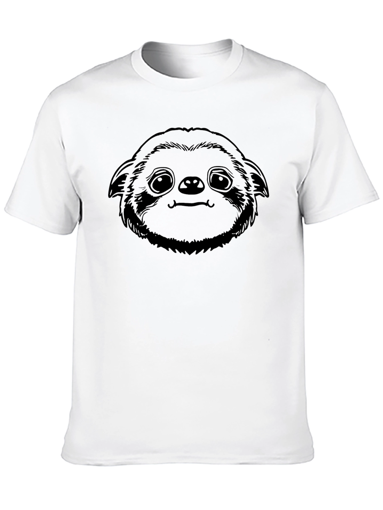 Sloth Face Black T-Shirt - Graphic Tee